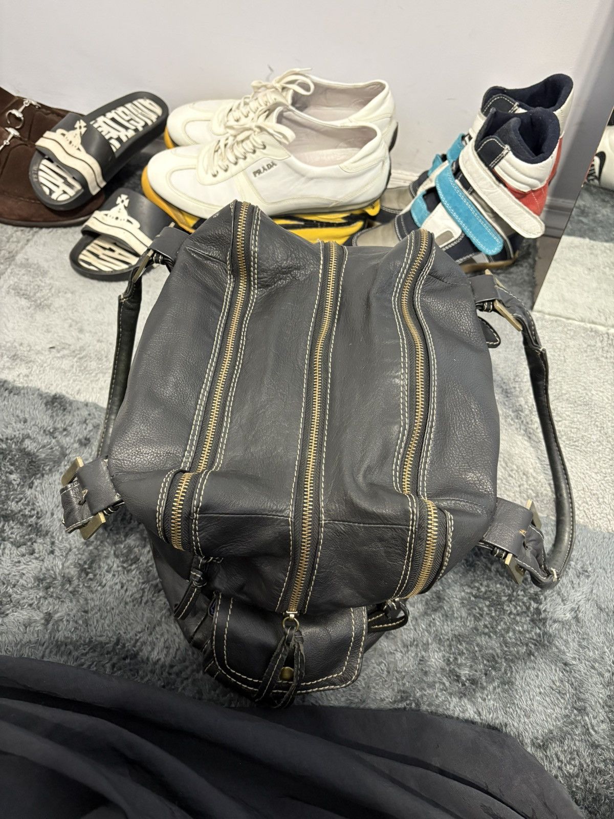 Juicy Couture Vintage Real Leather Balenciaga Style Y2K Bag Size ONE SIZE - 6 Thumbnail