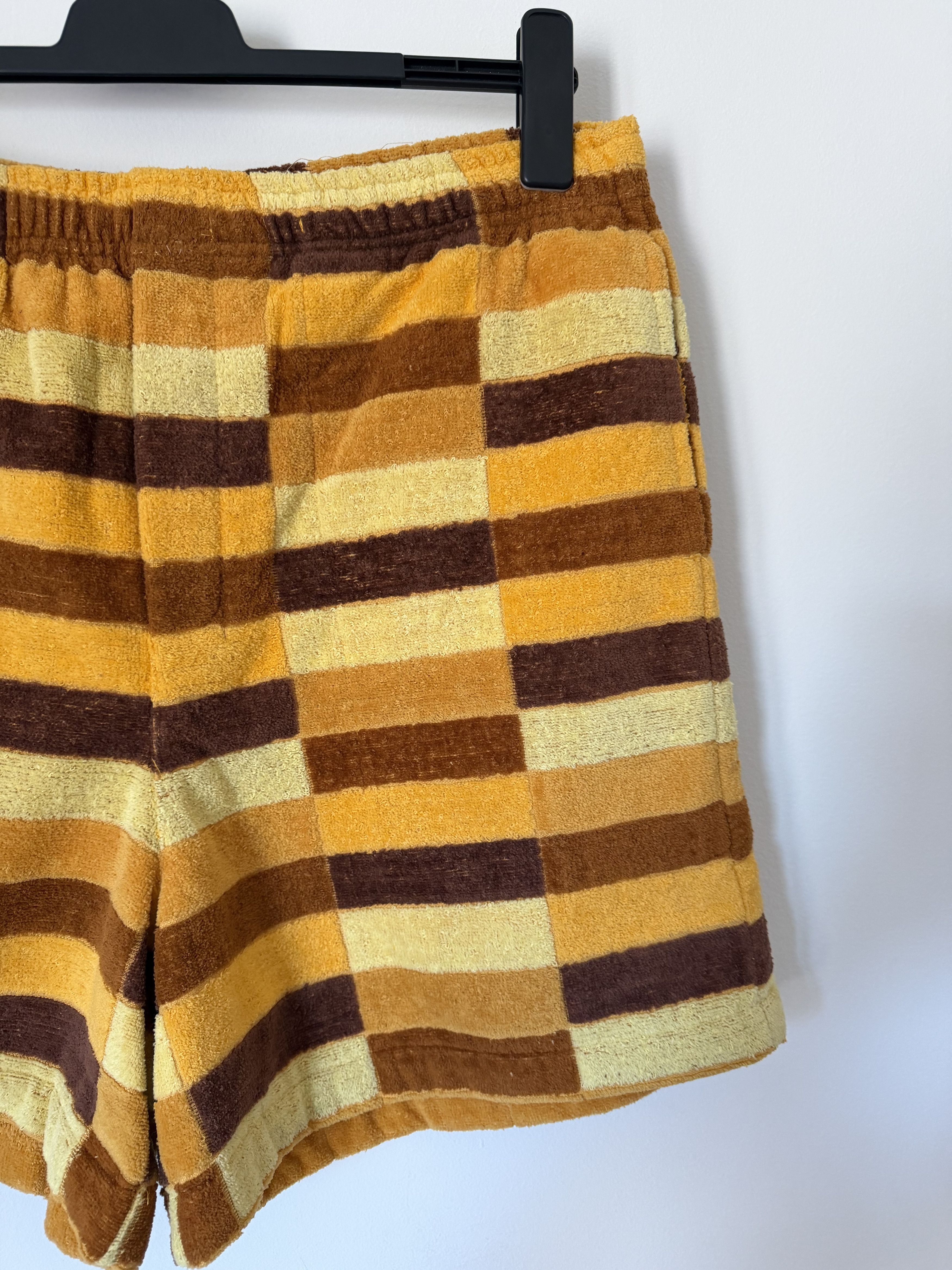 Bode Bode One of a Kind Full Towel Rugby Shorts in Yellow Size US 34 / EU 50 - 3 Thumbnail
