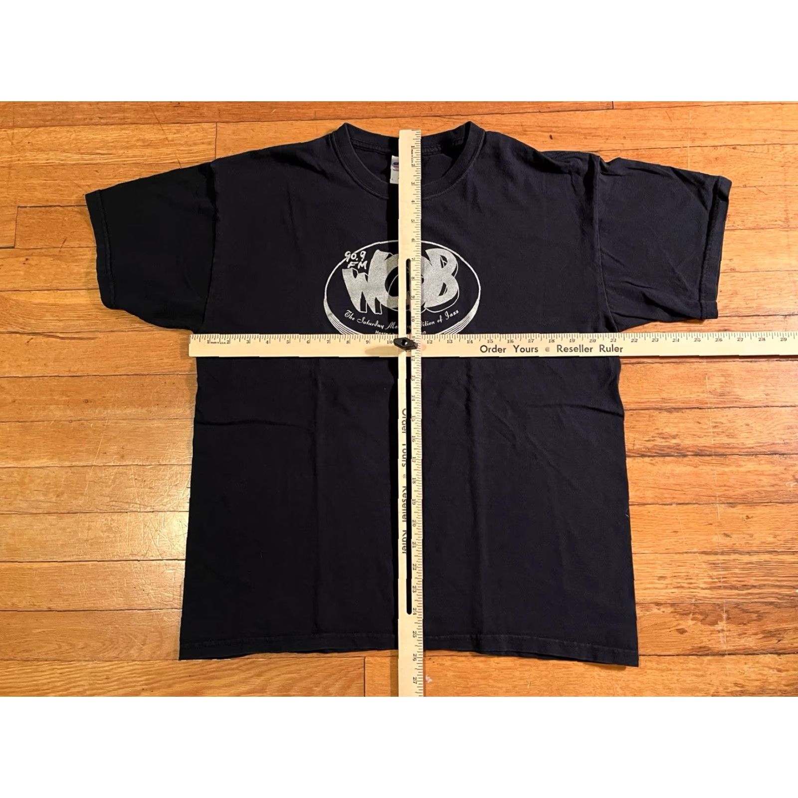 Gildan VINTAGE 90.9 WCDB Saturday Morning Edition of Jazz Bill McCann Shirt Men’s L Black Shirt T-Shirt Music Band Retro Logo Print Size US L / EU 52-54 / 3 - 7 Thumbnail