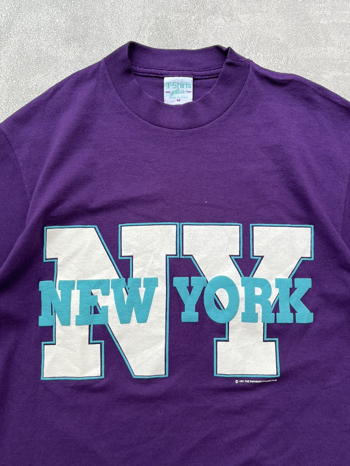 Vintage Vintage 1991 New York Tshirt Size US S / EU 44-46 / 1 - 1 Thumbnail