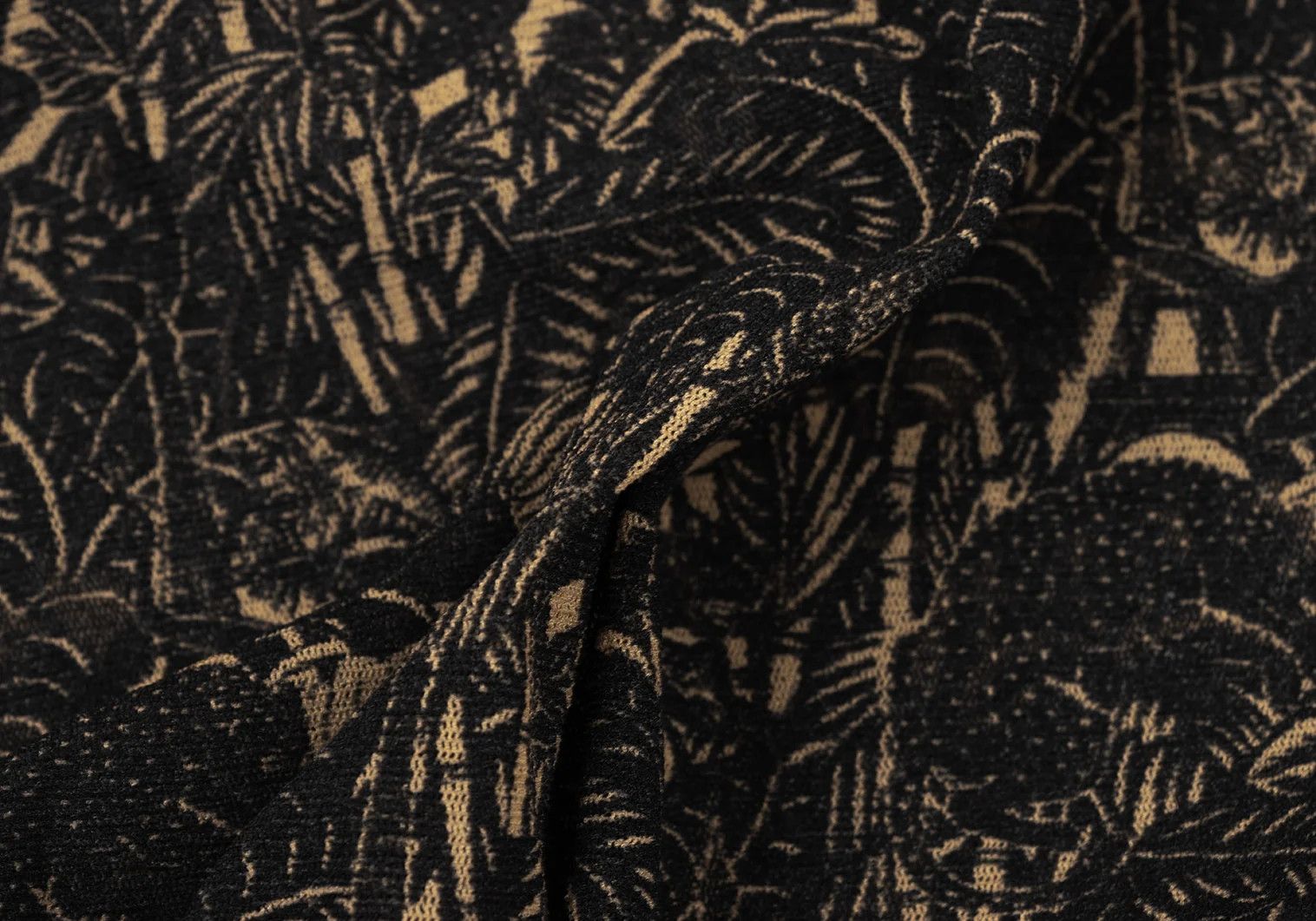 Jean Paul Gaultier Jungle Print Power Net Cut Sew Top in Black Brown Size M Size US M / EU 48-50 / 2 - 11 Thumbnail