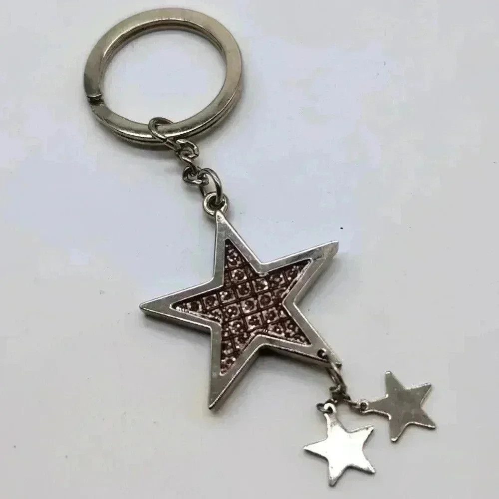 Designer Vintage 3 Star Silver Tone Key ring Size ONE SIZE - 1 Thumbnail