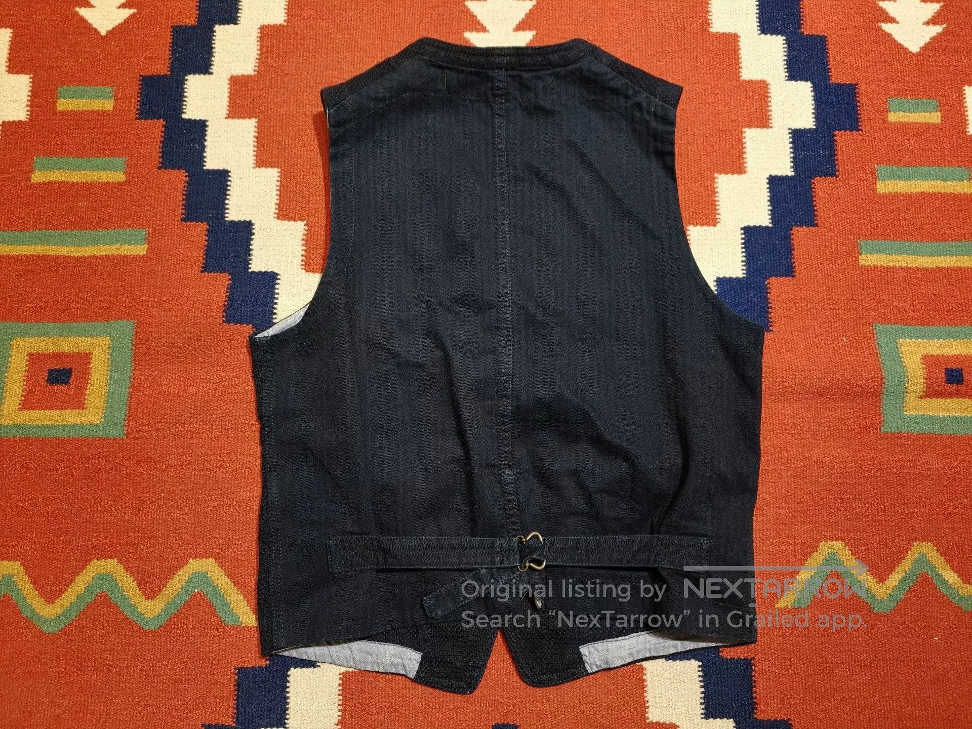 Scarti-Lab Italian Made Classic Blue Dyed Vest. Size US M / EU 48-50 / 2 - 9 Thumbnail