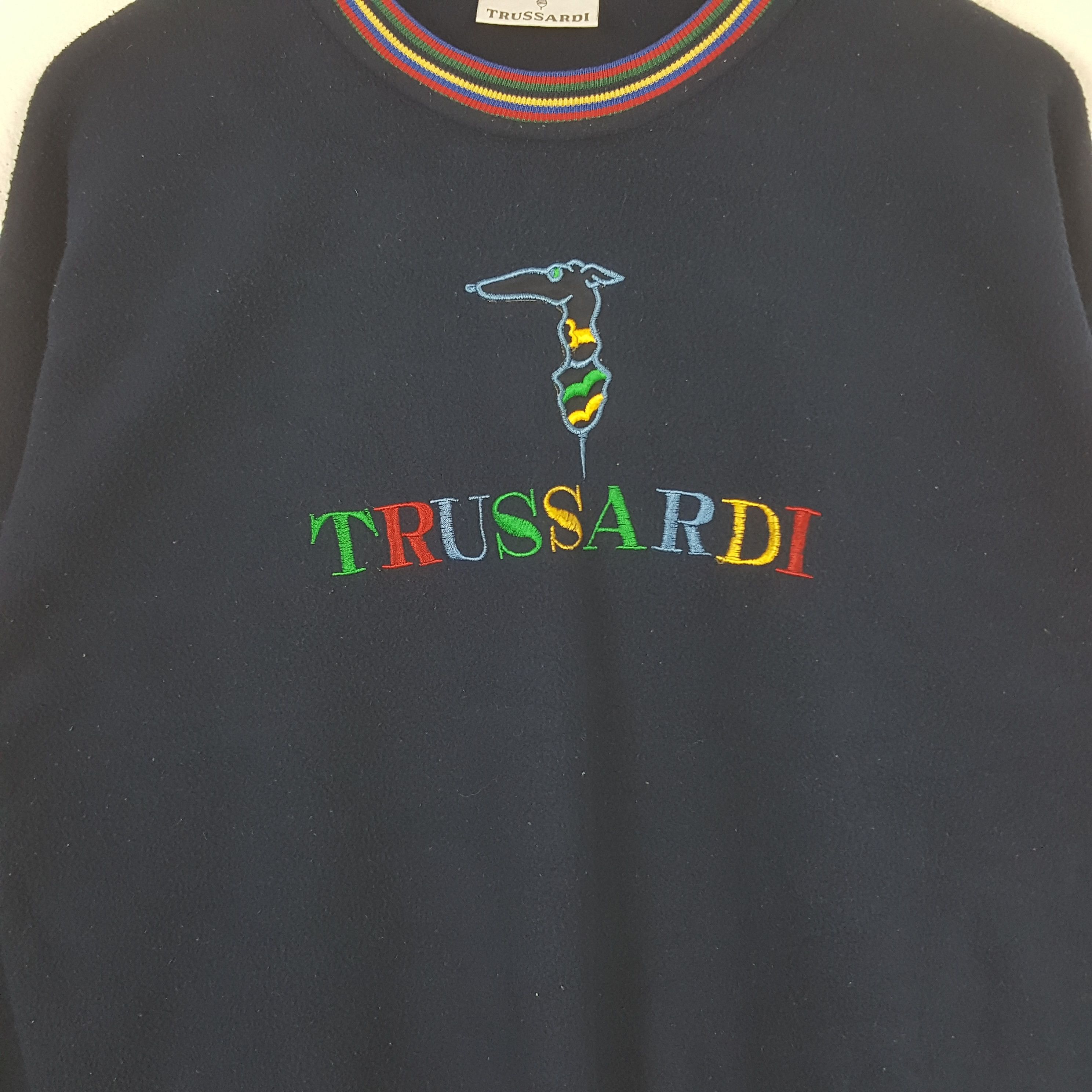 Trussardi × Vintage Vintage Trussardi Italian Brand Logo Sweatshirt C281N18 Size US M / EU 48-50 / 2 - 2 Thumbnail