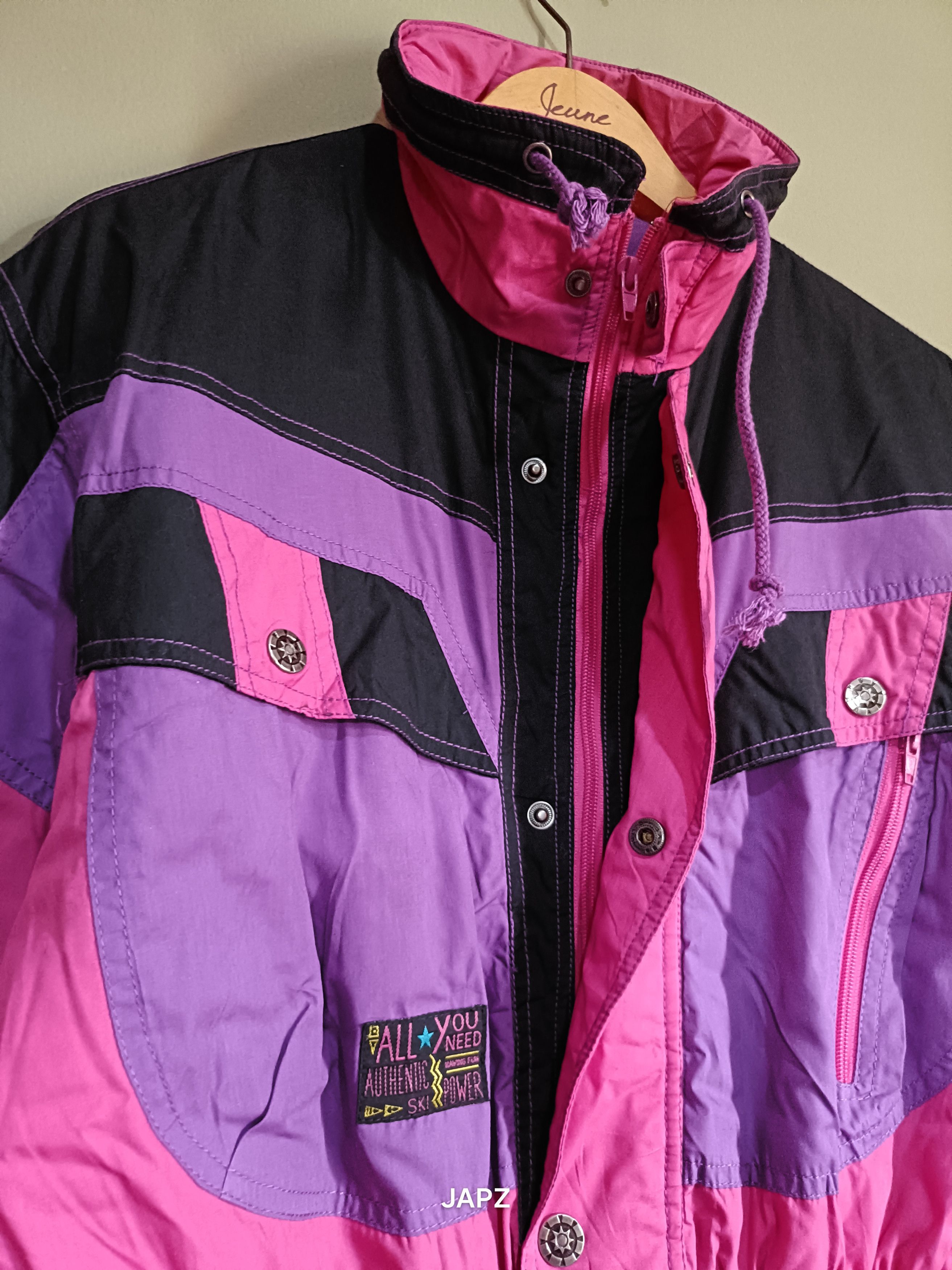Vintage Vintage Charles vögele ski overall neon pink 80s 90s Size 28" / US 6 / IT 42 - 2 Thumbnail
