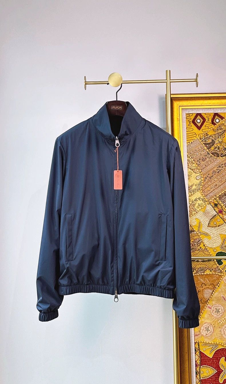 Loro Piana LORO PIANA Navy blue double-faced pilot jacket Size US M / EU 48-50 / 2 - 2 Thumbnail