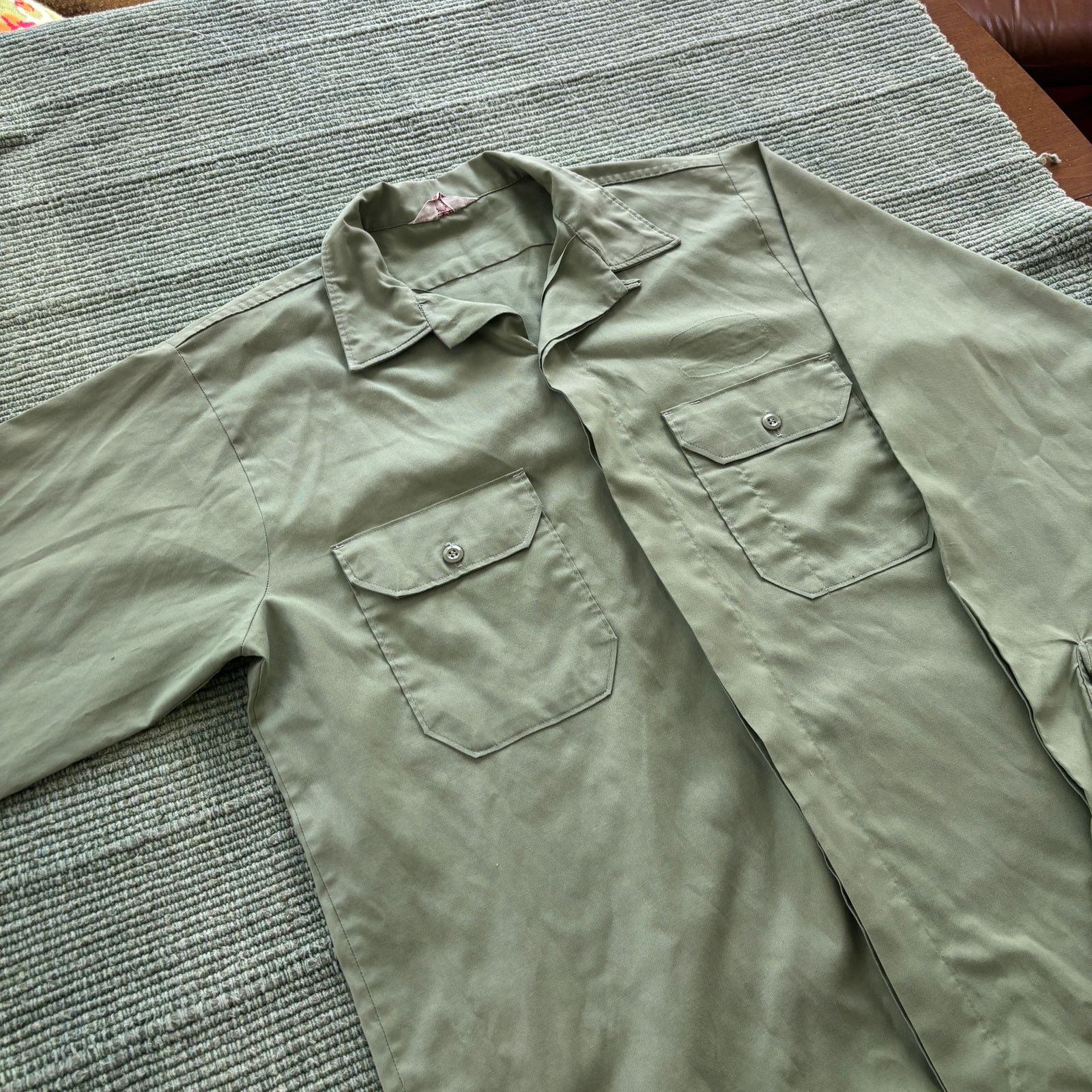 Vintage Vintage 70s Loop Collar Work Shirt Sz XL Long Sleeve Size US XL / EU 56 / 4 - 5 Thumbnail