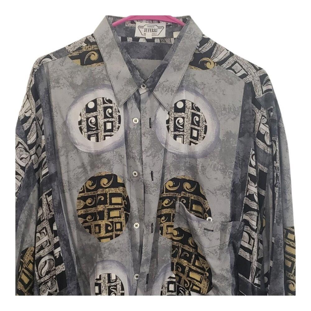 Designer CT1881 Camicie Di Ferri Vintage Men's Gray Shirt XL Size US XL / EU 56 / 4 - 2 Thumbnail