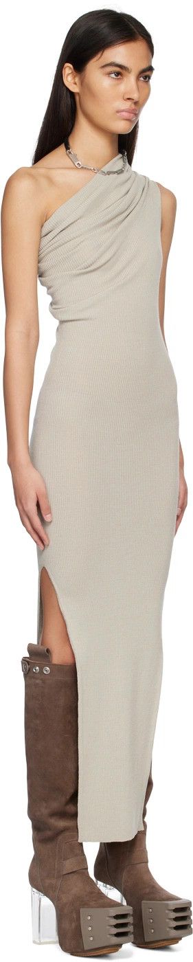 Rick Owens o1y0126 Maxi Dress in Light Gray Size L / US 10 / IT 46 - 2 Thumbnail