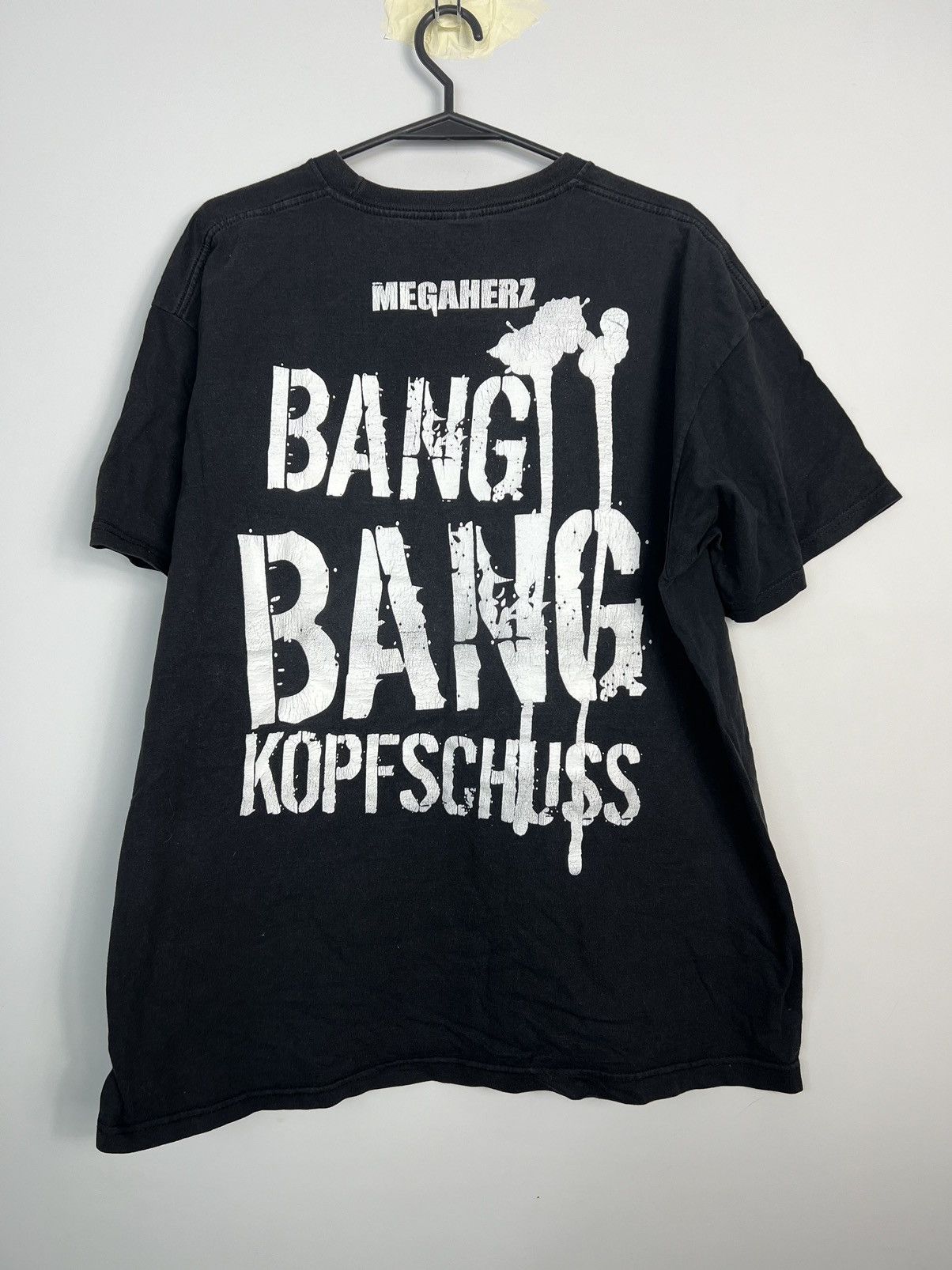 Band Tees × Vintage Tshirt Megaherz Bang Bang Kopfschuss Vintage Size US XL / EU 56 / 4 - 2 Thumbnail