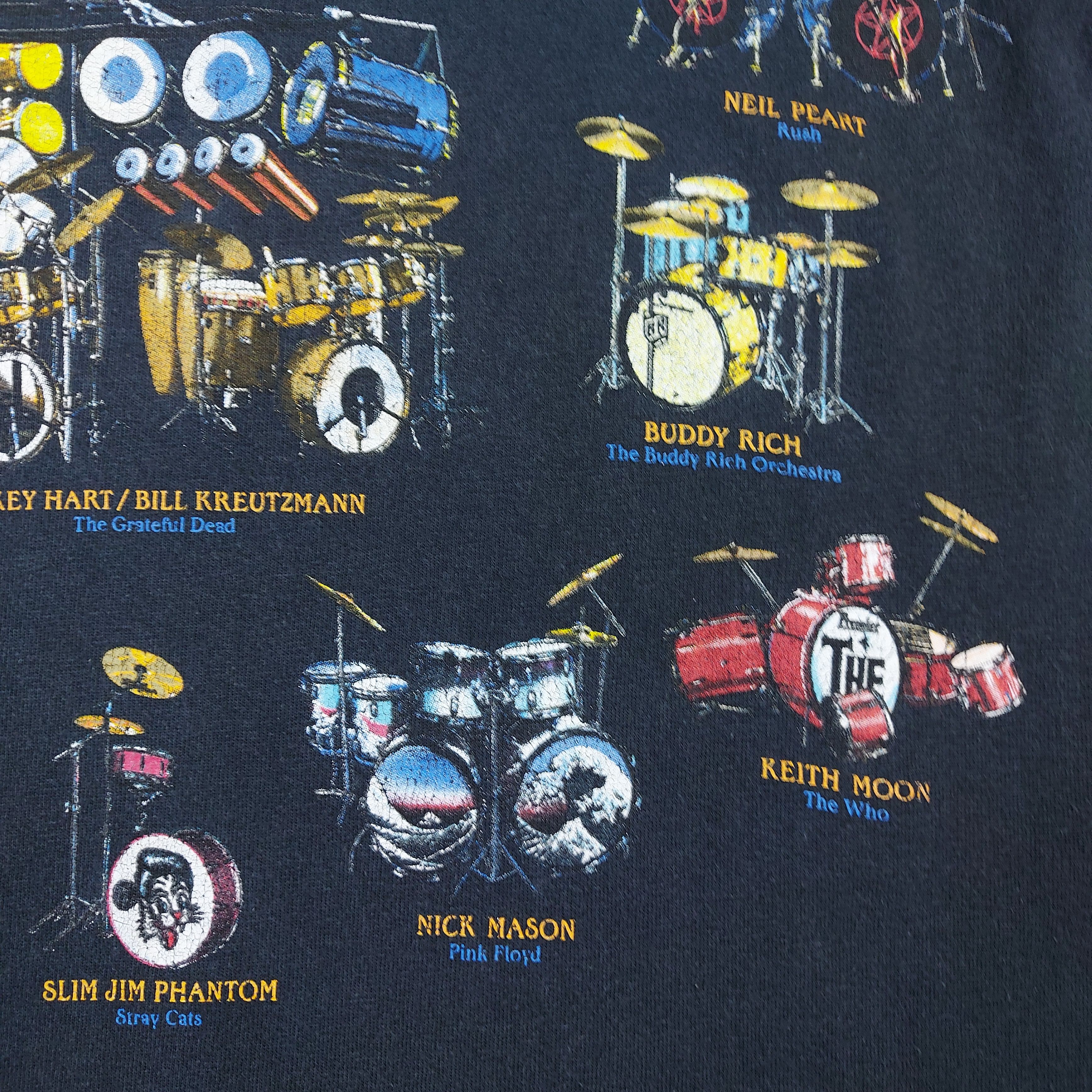 Band Tees Vintage Y2K Famous Drummers Of History Graphic TEE Size US M / EU 48-50 / 2 - 8 Thumbnail