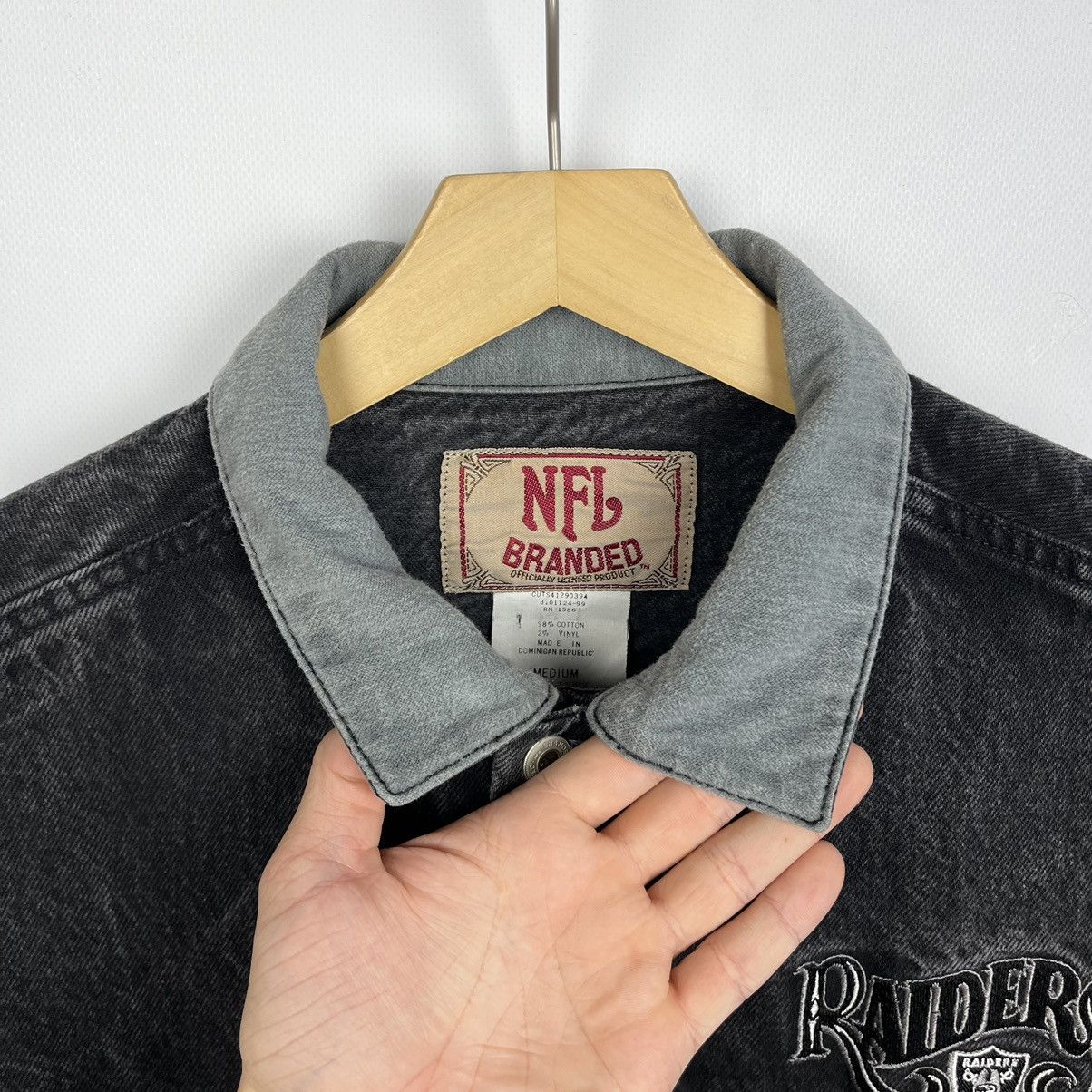 NFL Vintage Oakland Raiders NFL rare big logo denim jacket 90’s Size US M / EU 48-50 / 2 - 8 Thumbnail