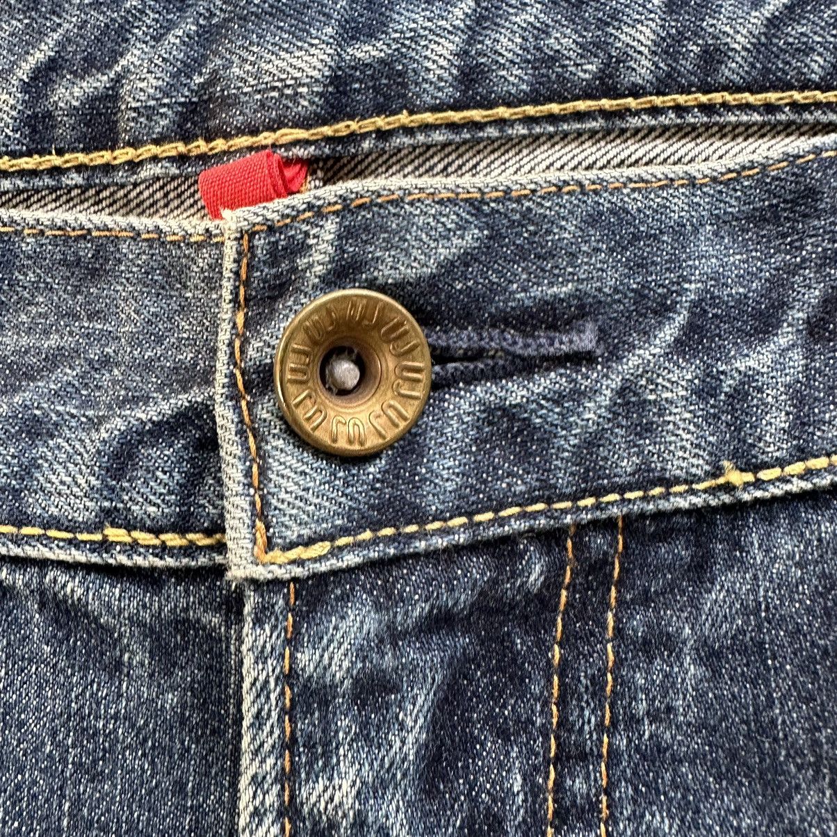 Japanese Brand Vintage Japanese Distressed Faded Denin Jean Pant W35 Size US 35 - 6 Thumbnail
