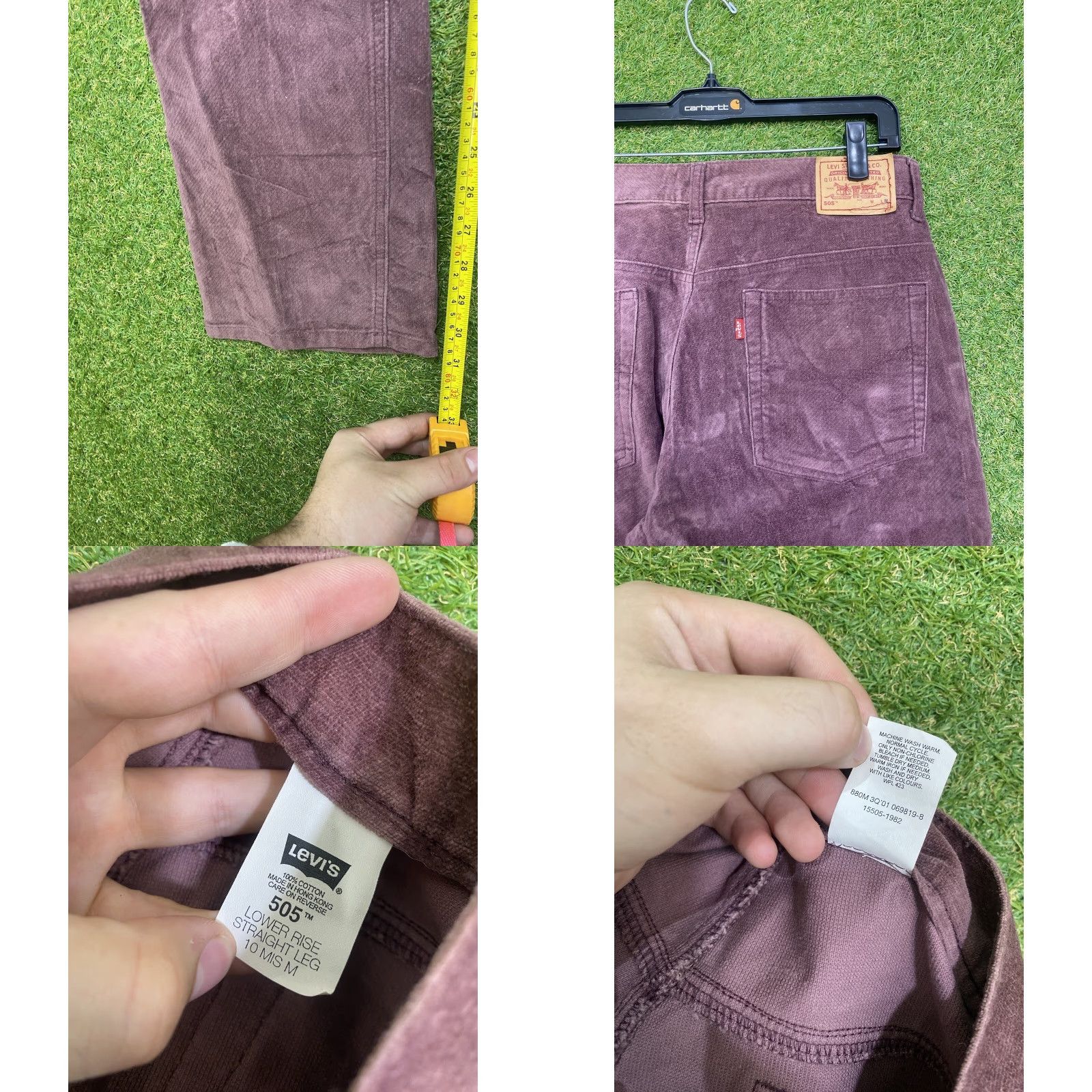 Levi's VINTAGE Levi's 505 Jeans Womens 10 MIS M Lower Rise Straight Purple 30x31 32x32 Denim 100% Cotton Girls Womens Jeans Levi's 500 Series Size 32" / US 10 / IT 46 - 8 Thumbnail