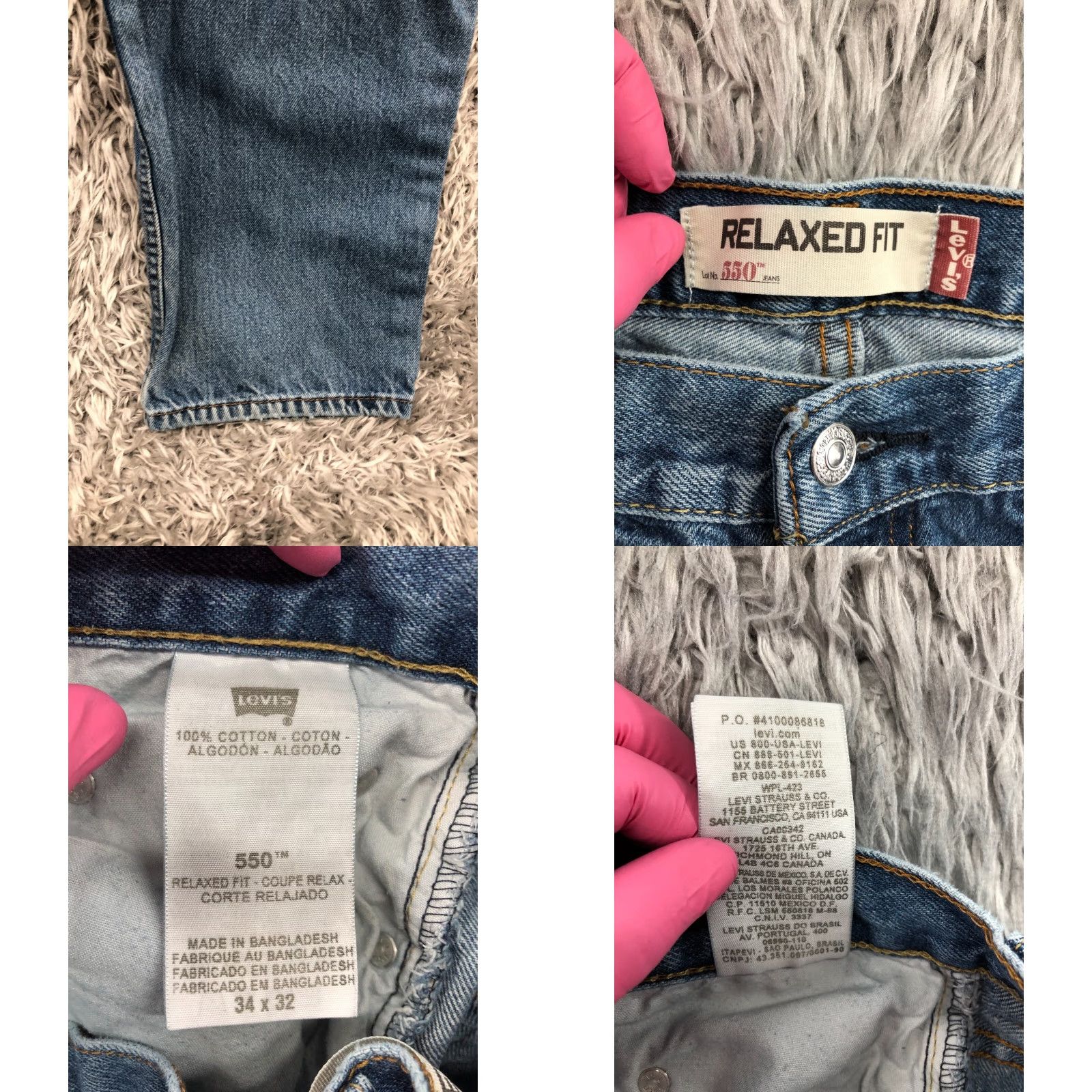 Levi's Levi's Jeans 550 Relaxed Straight Size 34x32 Mens Mid Rise Medium Blue Wash Everyday Comfort 5-Pocket Denim Regular Fit Size US 34 / EU 50 - 8 Thumbnail