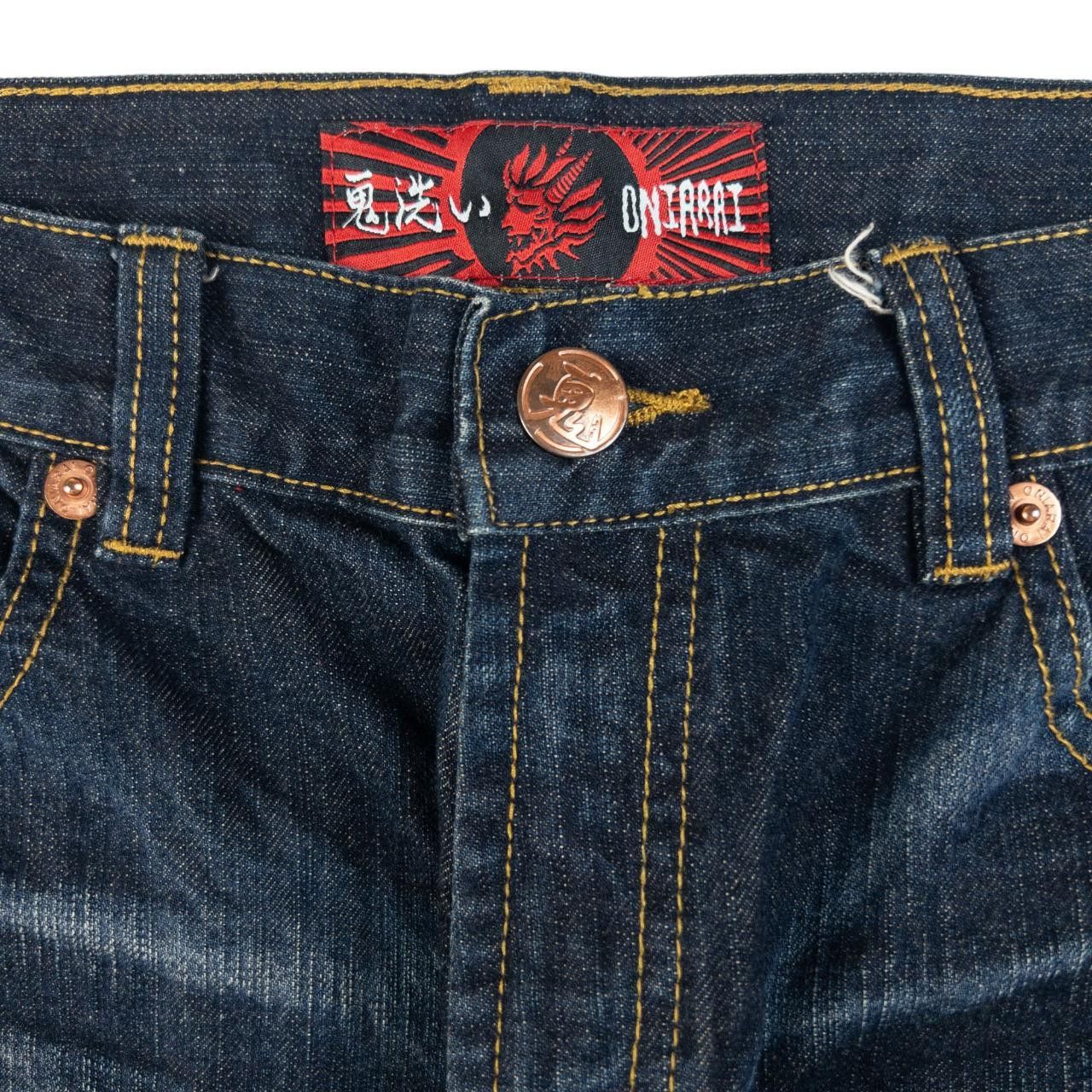 Vintage Oniarai Embroidered Monster Japanese Denim Jeans W35