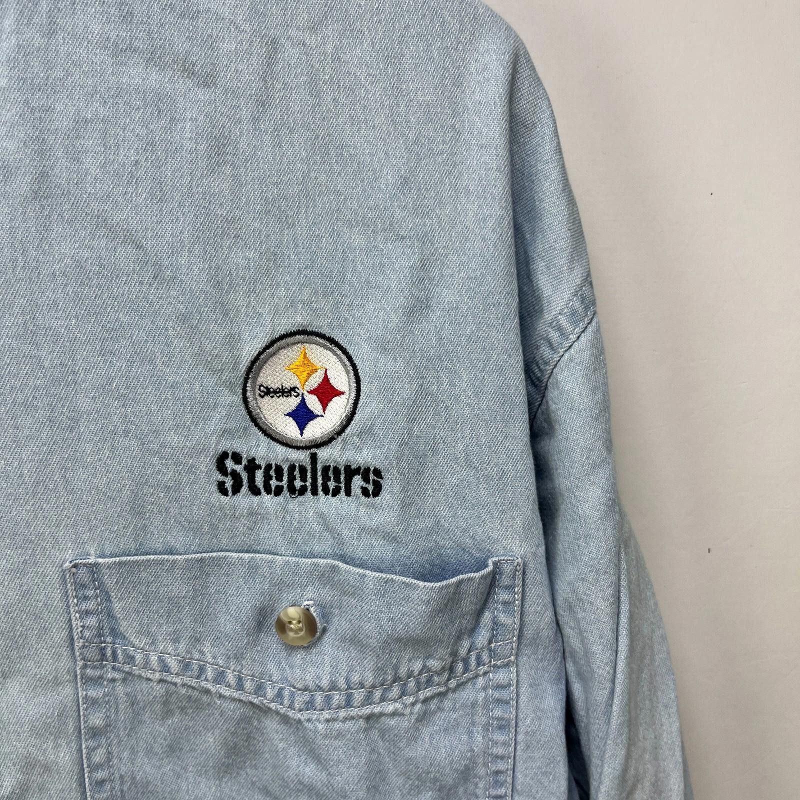 Other Vintage Pittsburgh Steelers NFL Button Up Shirt Large Size ONE SIZE - 3 Thumbnail