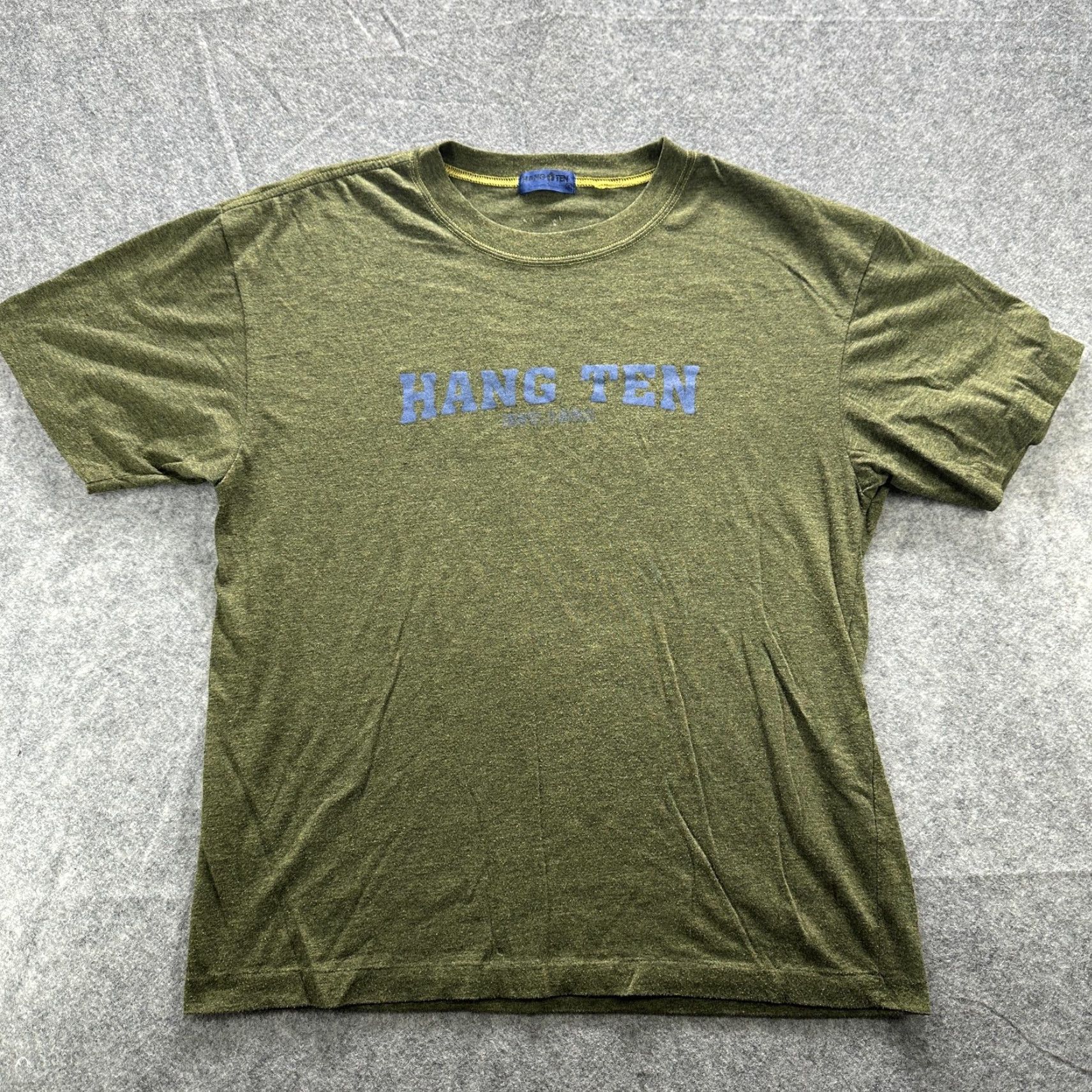 Hang Ten Hang Ten Shirt Mens L Green Heather Graphic Surf Logo Short Sleeve Casual Size US L / EU 52-54 / 3 - 2 Thumbnail