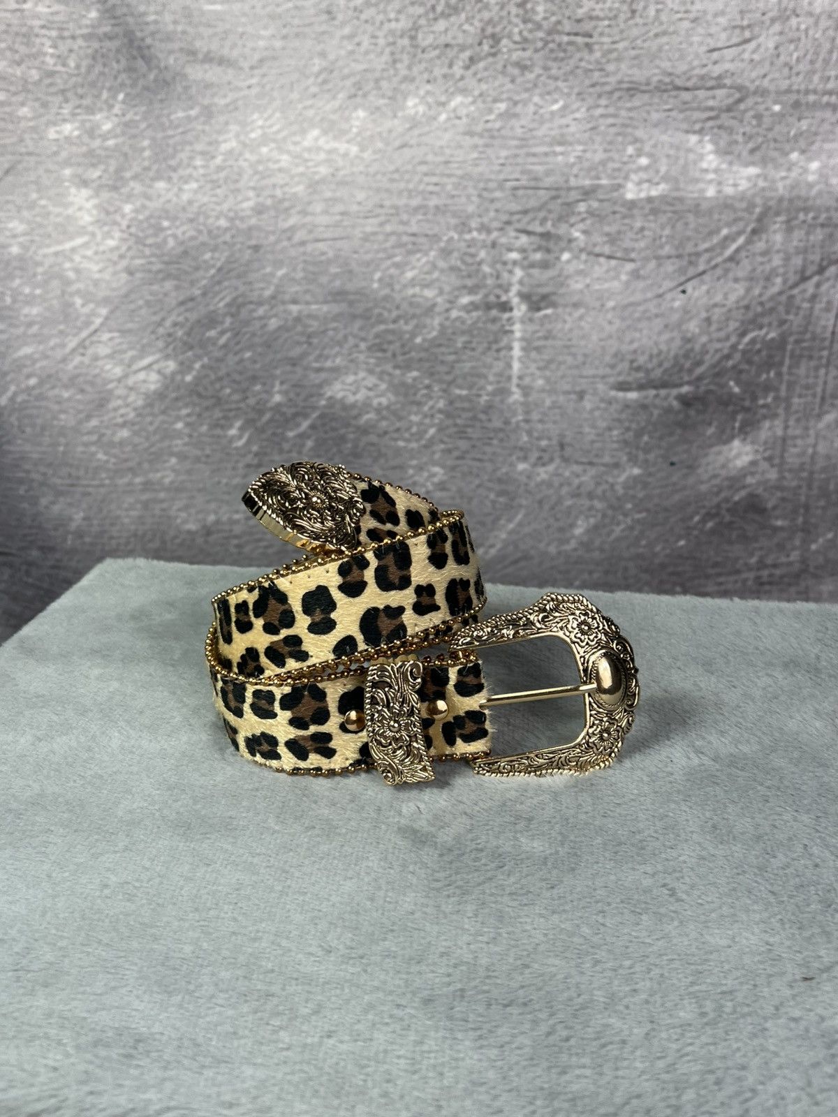Other Leopard Glamor Belt Pained Engraved Plaque Y2K Size ONE SIZE - 6 Thumbnail