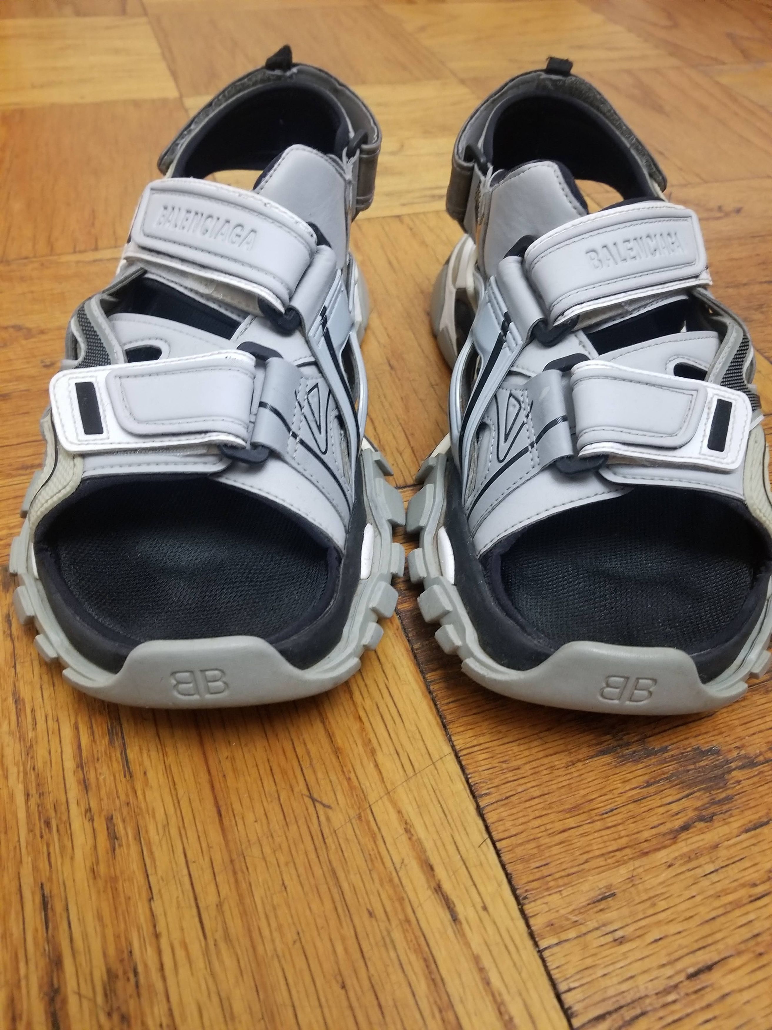 Balenciaga Balenciaga Grey Rubber Track Sandals Size 42 Size US 9 / EU 42 - 2 Thumbnail