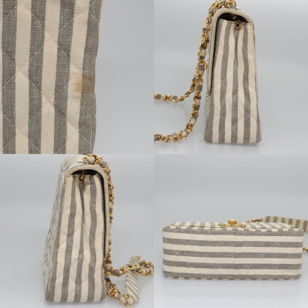 Chanel Chanel Striped Matelasse Chain Shoulder Bag Size ONE SIZE - 3 Thumbnail