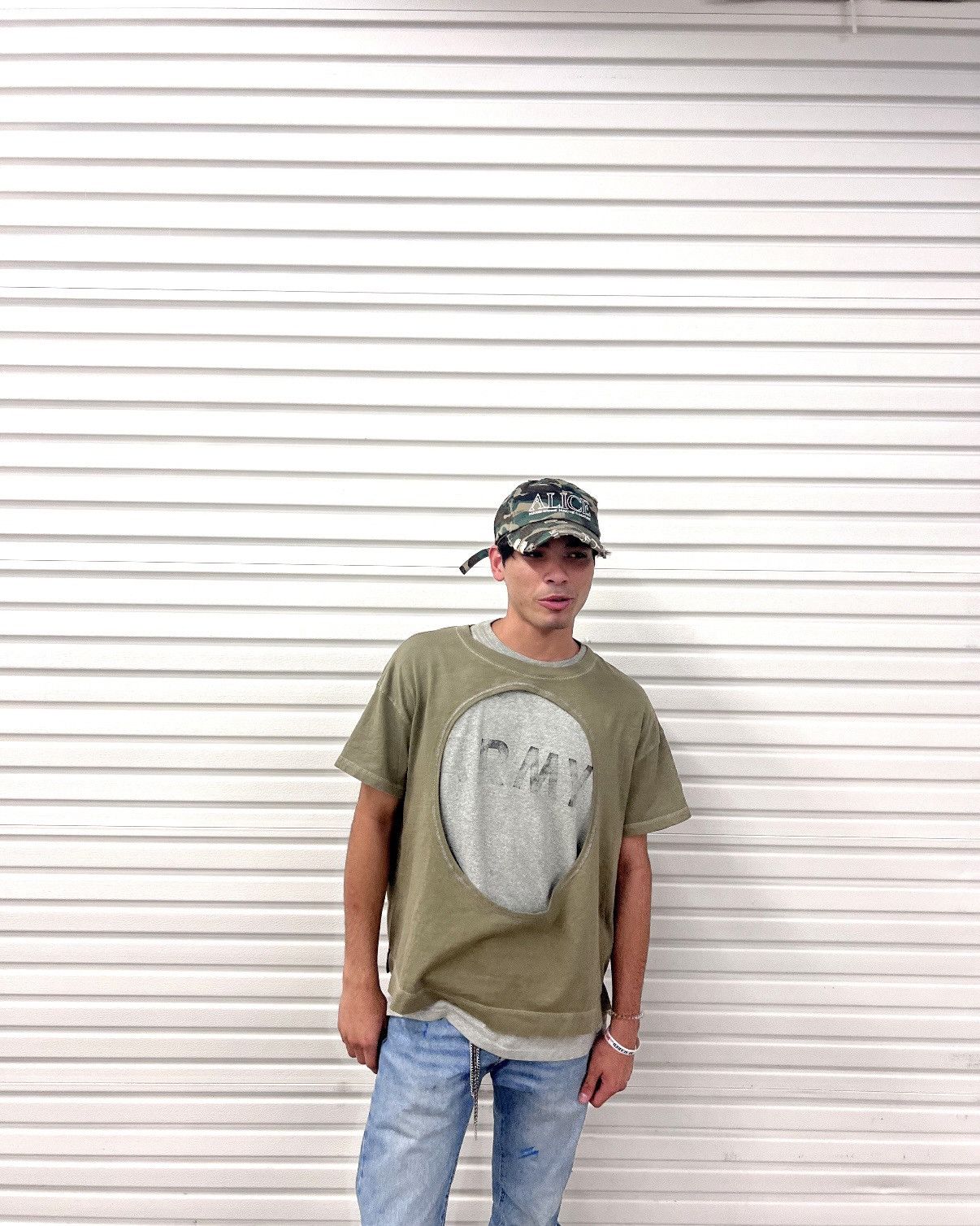 The Unbranded Brand Upcycled Army T Shirt Size US L / EU 52-54 / 3 - 3 Thumbnail