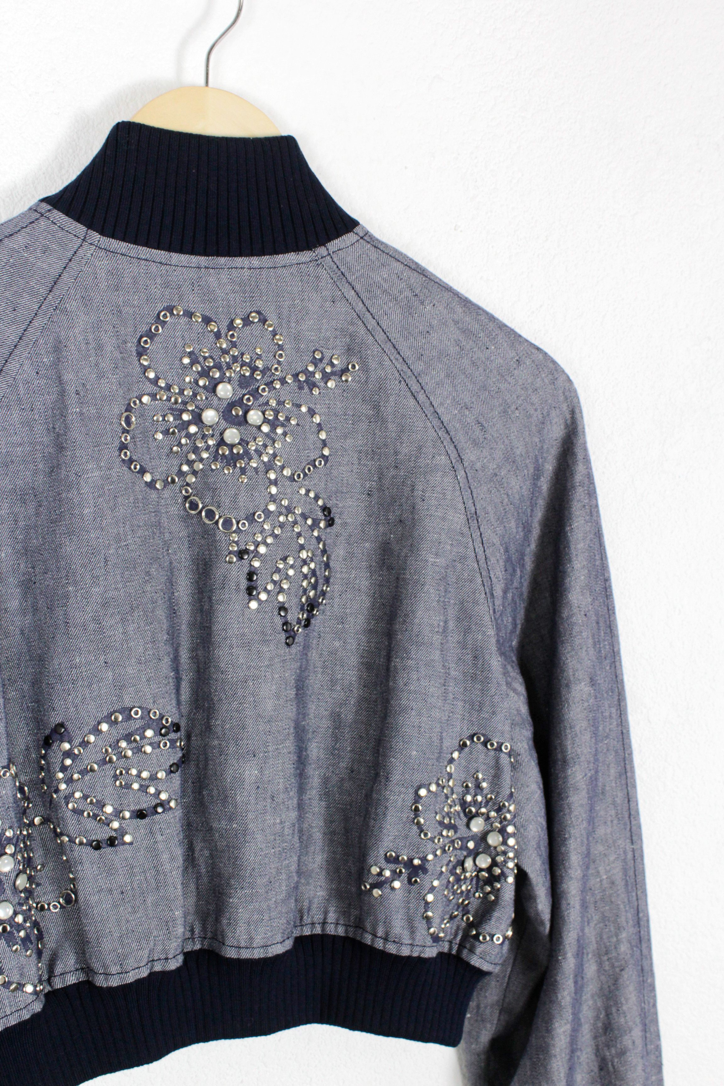 Jean Paul Gaultier Jean Paul Gaultier Embellished Metal Applique Bomber Jacket Size S / US 4 / IT 40 - 6 Thumbnail