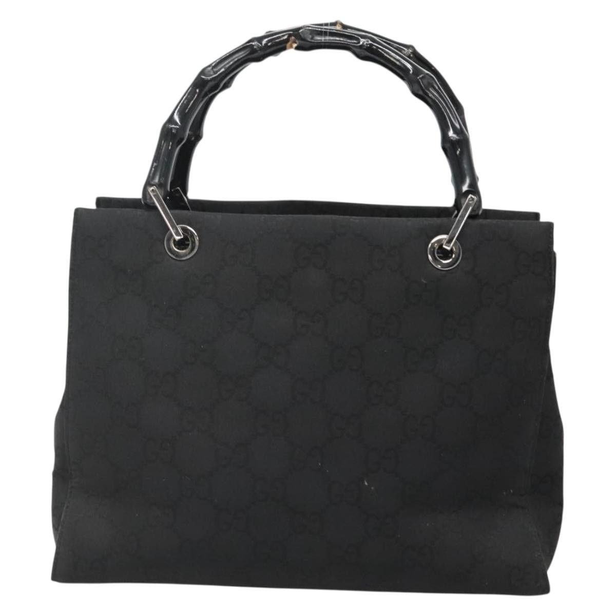 Gucci GUCCI Bamboo GG Canvas Hand Bag Nylon Black 002 002 Size ONE SIZE - 2 Thumbnail