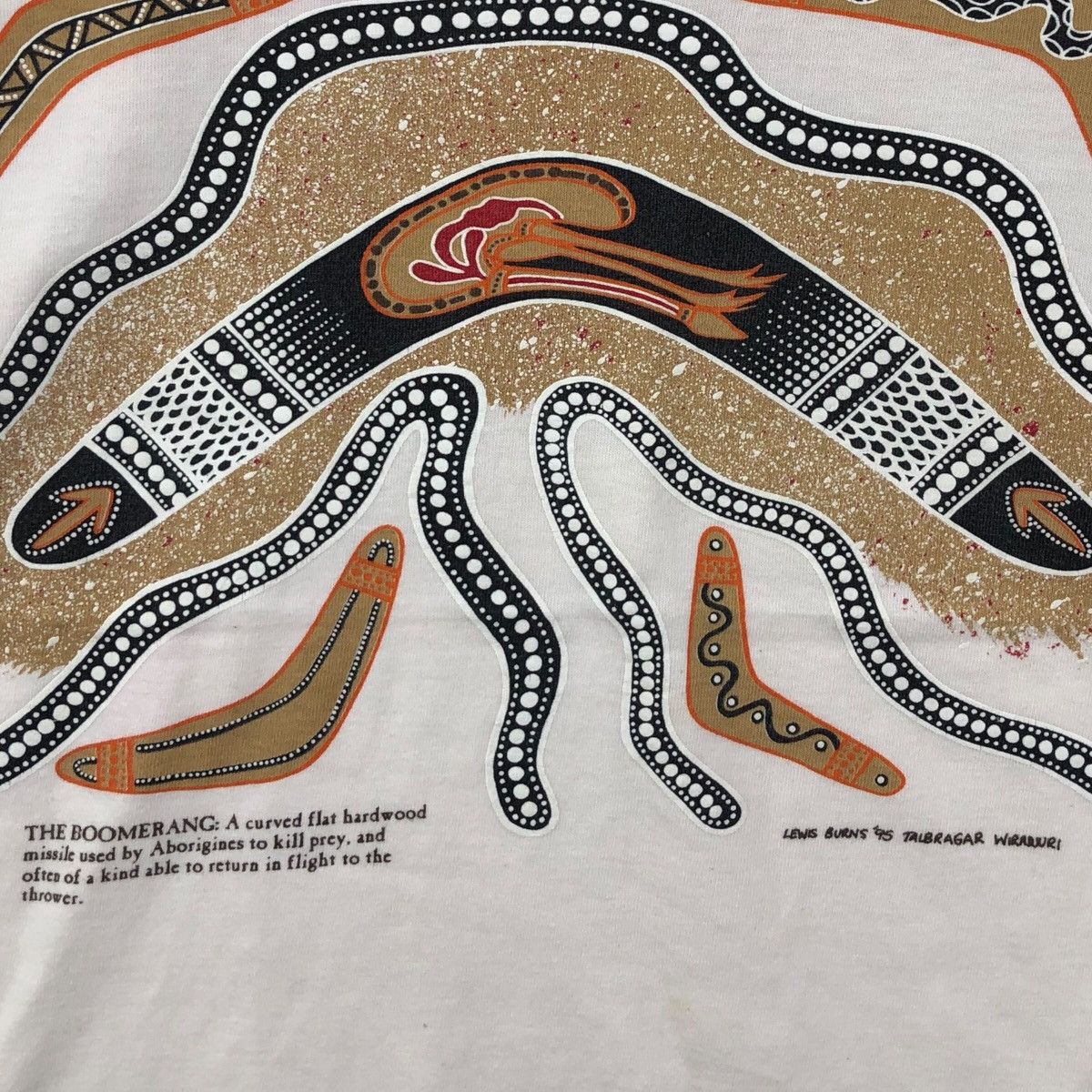 Vintage Vintage Rare 1995 Lewis BurnsBoomerang Aboriginal Art TShirt Size US M / EU 48-50 / 2 - 3 Thumbnail