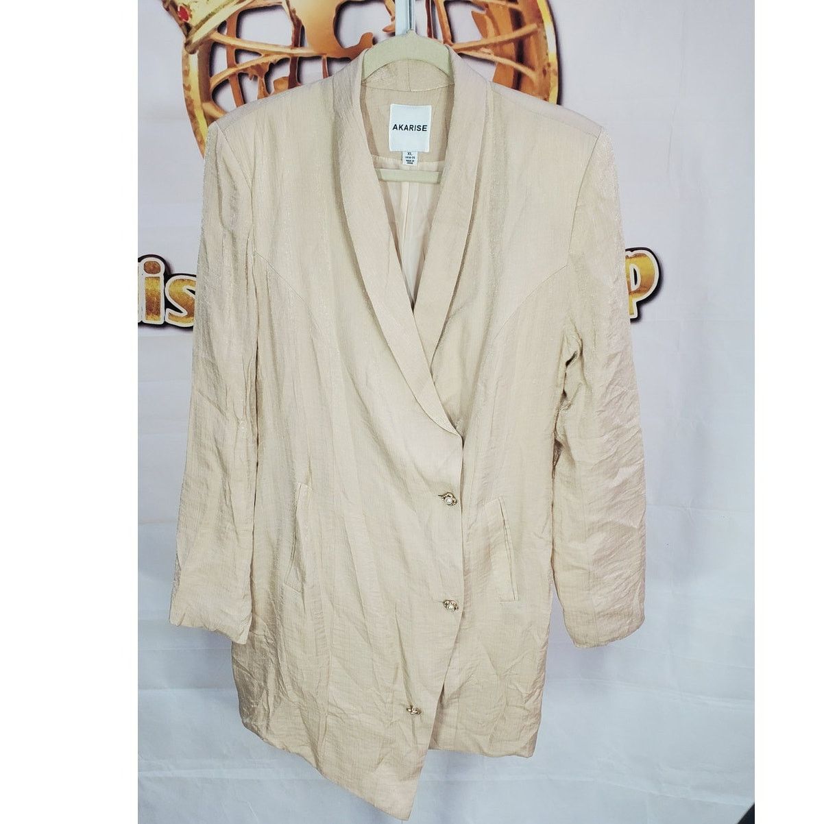 Other Akarise Champagne Pearl Custom Embroidered Long Blazer XL Size XL / US 12-14 / IT 48-50 - 1 Thumbnail