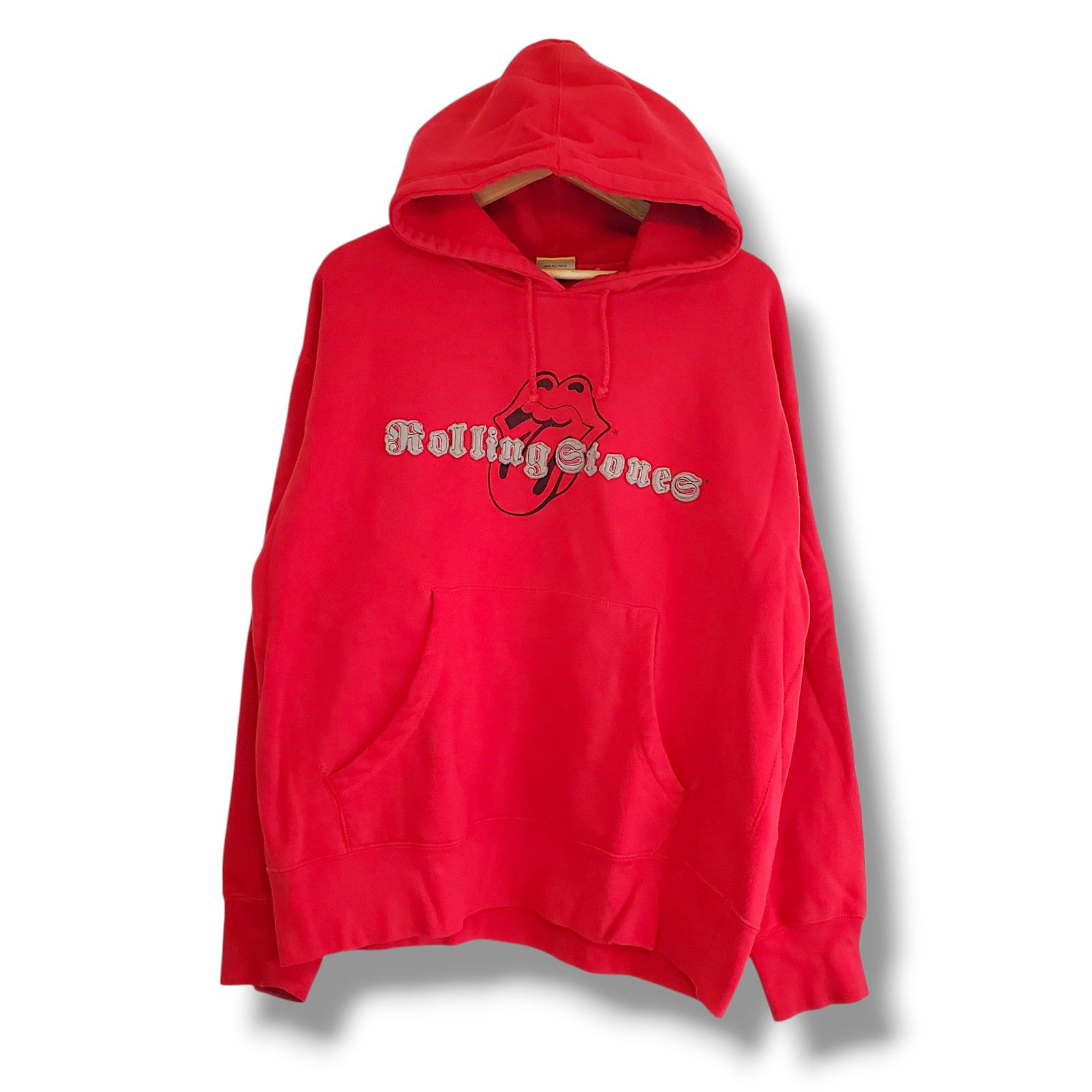 The Rolling Stones Vintage 90s Rolling Stones Band Hoodie Sweater Red Size XL Size US XL / EU 56 / 4 - 1 Thumbnail