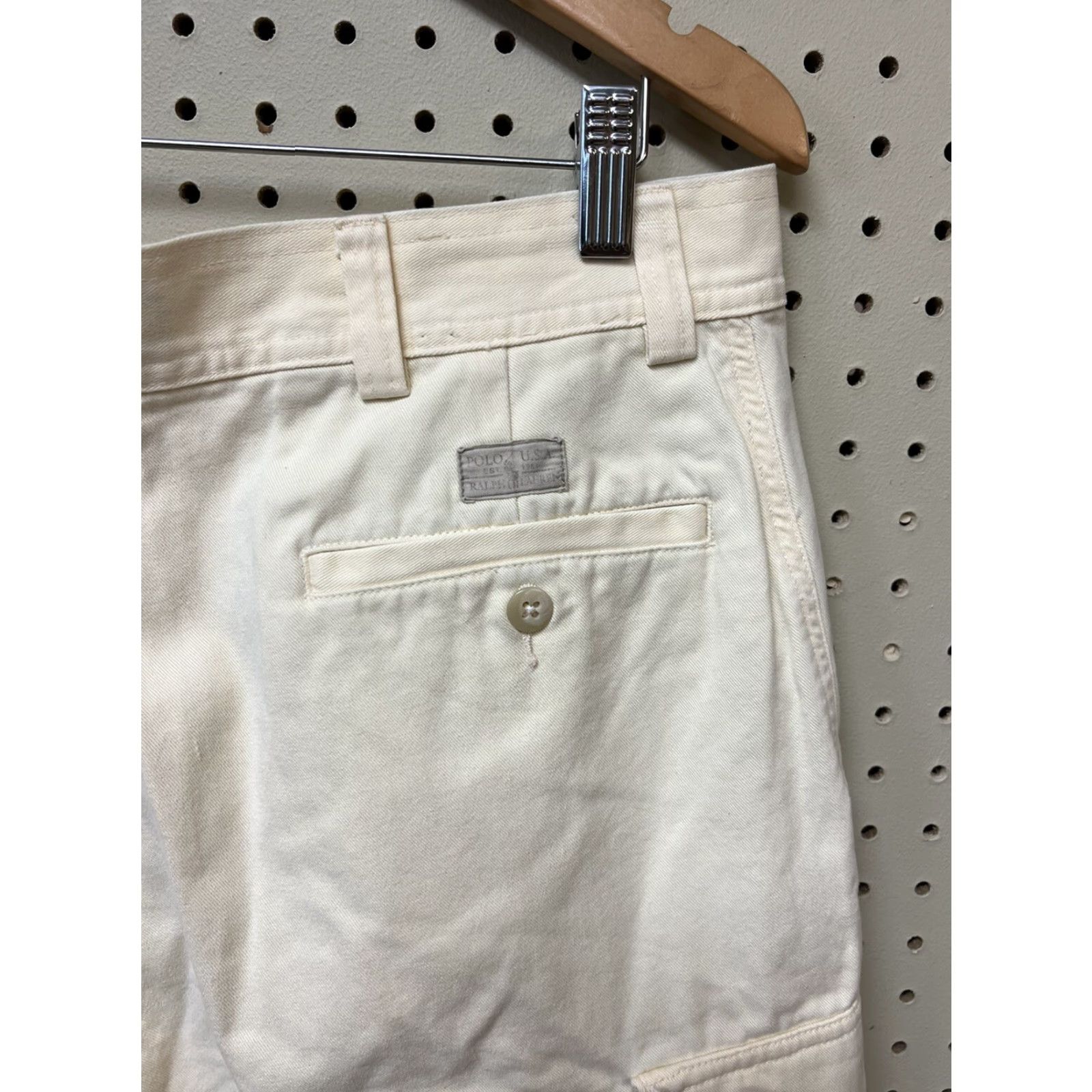 Polo Ralph Lauren VINTAGE Polo Ralph Lauren Cargo Shorts 34” Yellow Flat Front Casual Golf Men Size US S / EU 44-46 / 1 - 3 Thumbnail