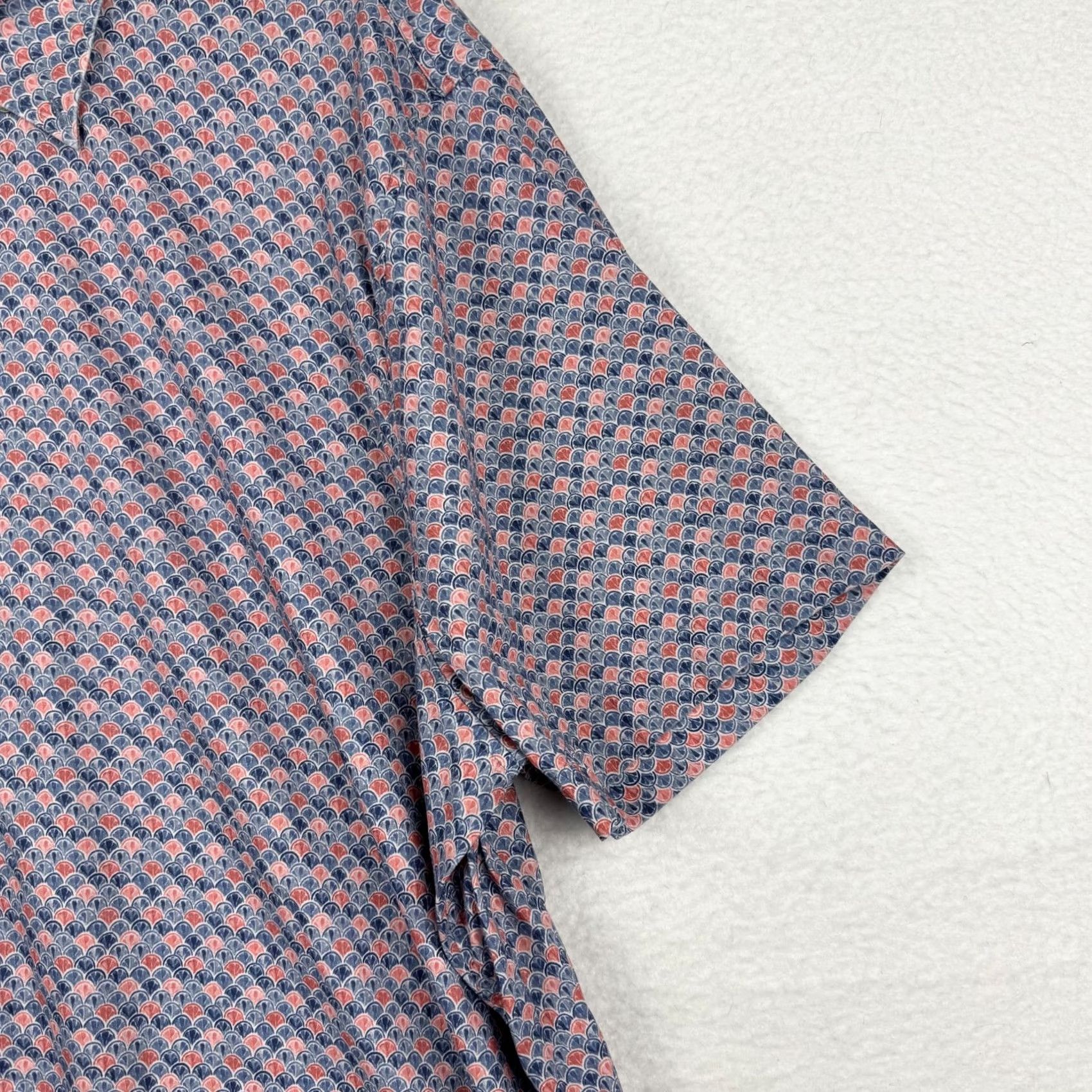 johnnie-O VINTAGE Johnnie-O Hangin Out Mens 2XL AOP Short Sleeve Lightweight Button Up Shirt Size US XXL / EU 58 / 5 - 3 Thumbnail