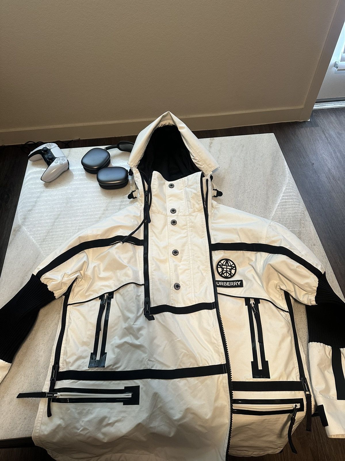 image of Burberry Jacket in White, Men's (Size Medium)