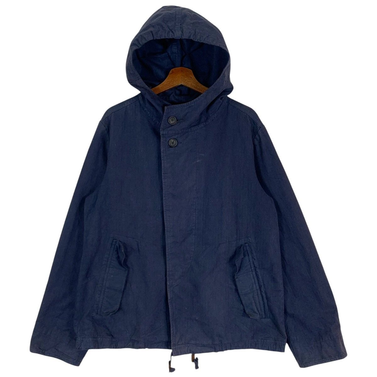 Issey Miyake × Japanese Brand VINTAGE QUADRO JAPANESE BRAND MILITARY HOODIE JACKET Size US L / EU 52-54 / 3 - 1 Thumbnail