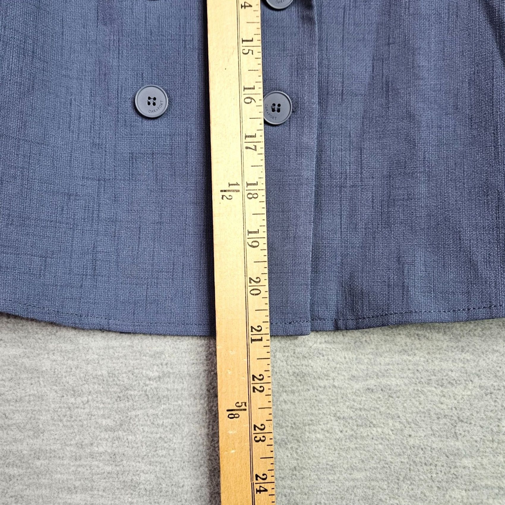 Oak + Fort Oak + Fort Women'S S Blue Cropped Short Sleeve Top for Casual Wear - Nylon Polyester Rayon Spandex Size S / US 4 / IT 40 - 4 Thumbnail