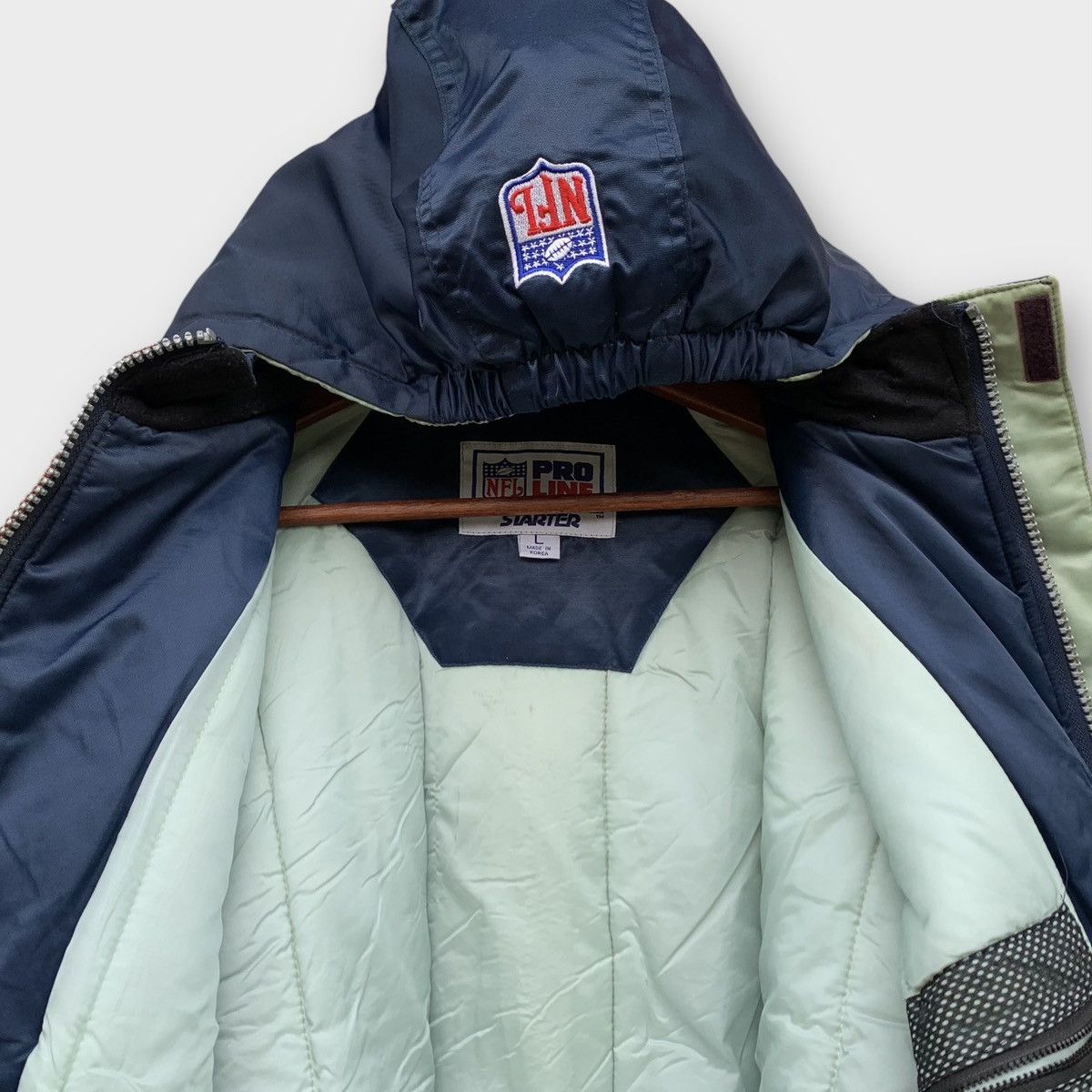 NFL VINTAGE 90s STARTER DALLAS COWBOYS JACKET EMBROIDERED LOGO Size US L / EU 52-54 / 3 - 7 Thumbnail