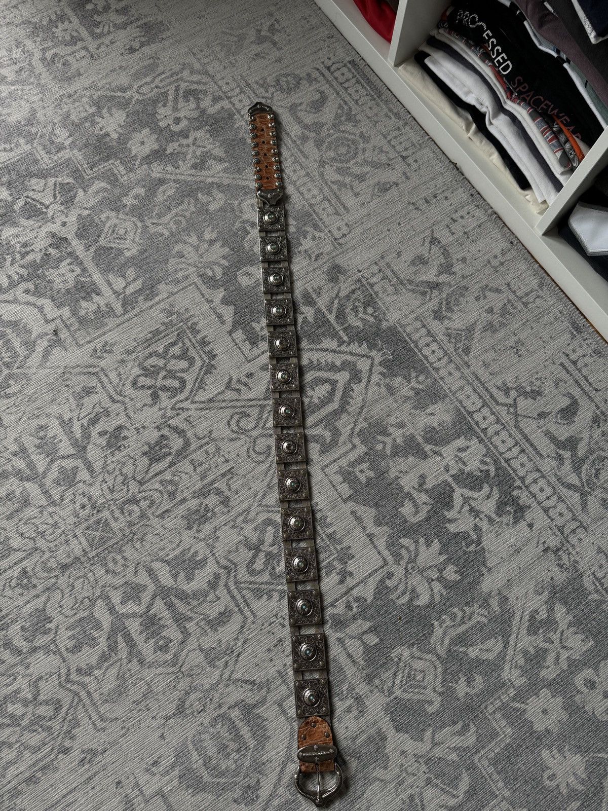 Vintage Vintage Leather Avant Garde Belt Rhinestones Nanni Japanese Size ONE SIZE - 5 Thumbnail
