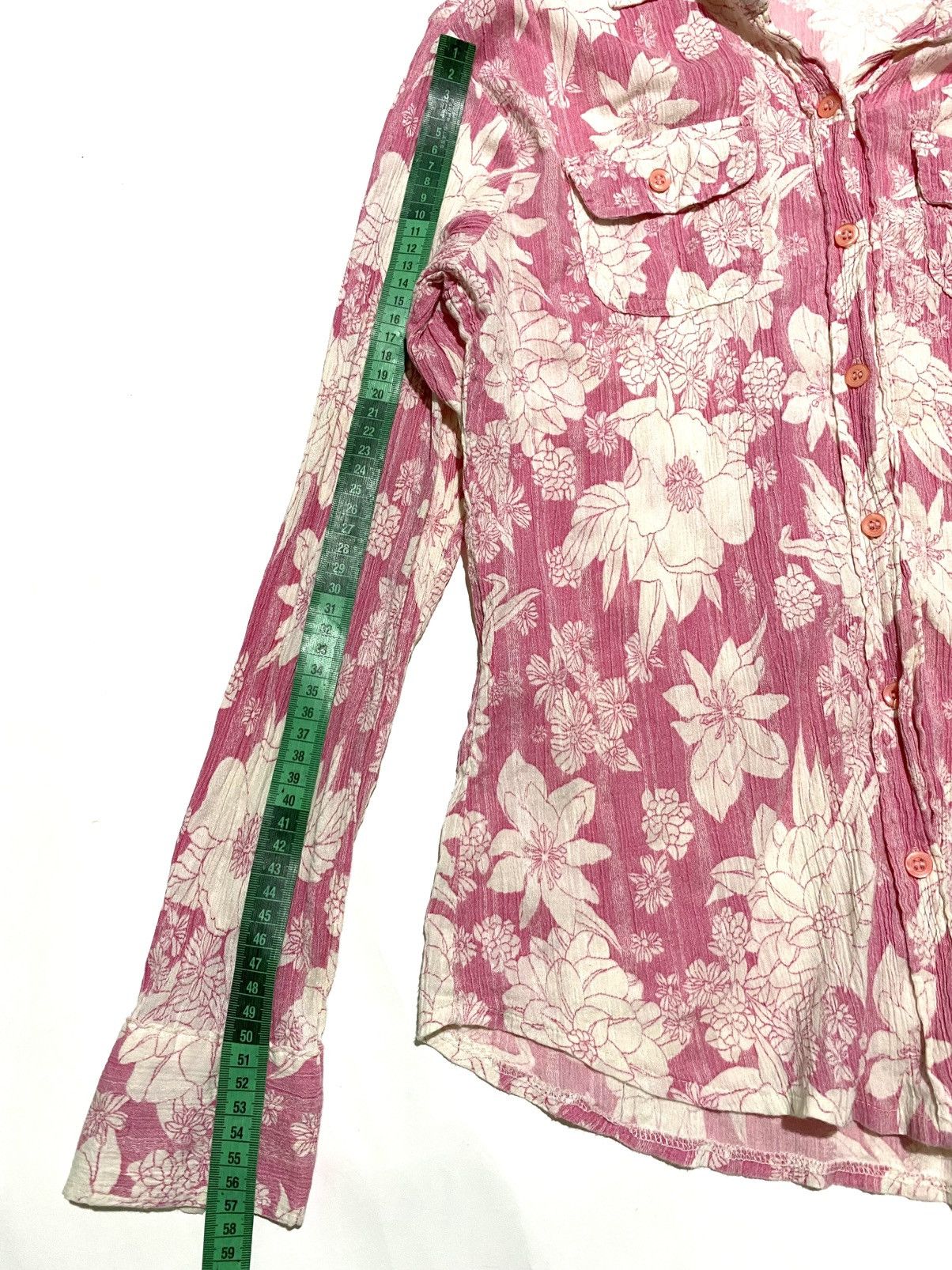 Japanese Brand D.I.A SPEC PLEATS FLORAL BUTTON SHIRT Size ONE SIZE - 9 Thumbnail