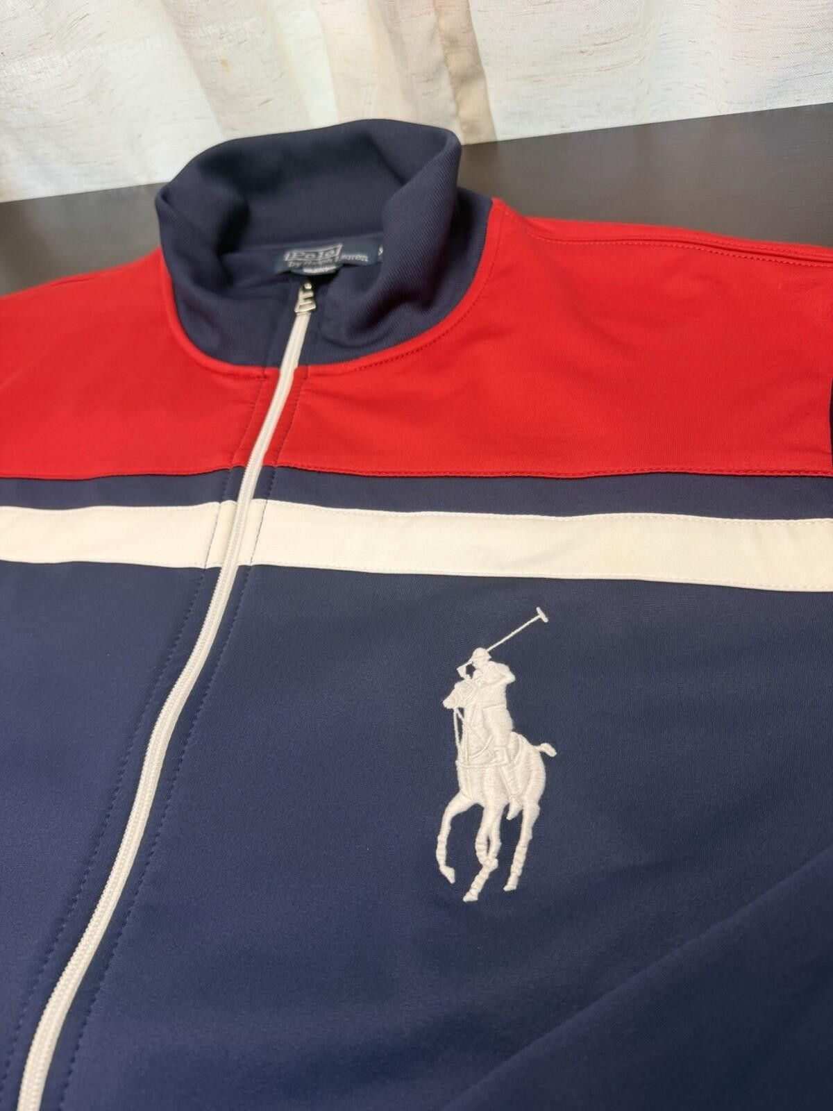 Polo Ralph Lauren Polo Ralph Lauren Men’s XXL Track Jacket Full Zip Navy Red Size US XXL / EU 58 / 5 - 7 Thumbnail