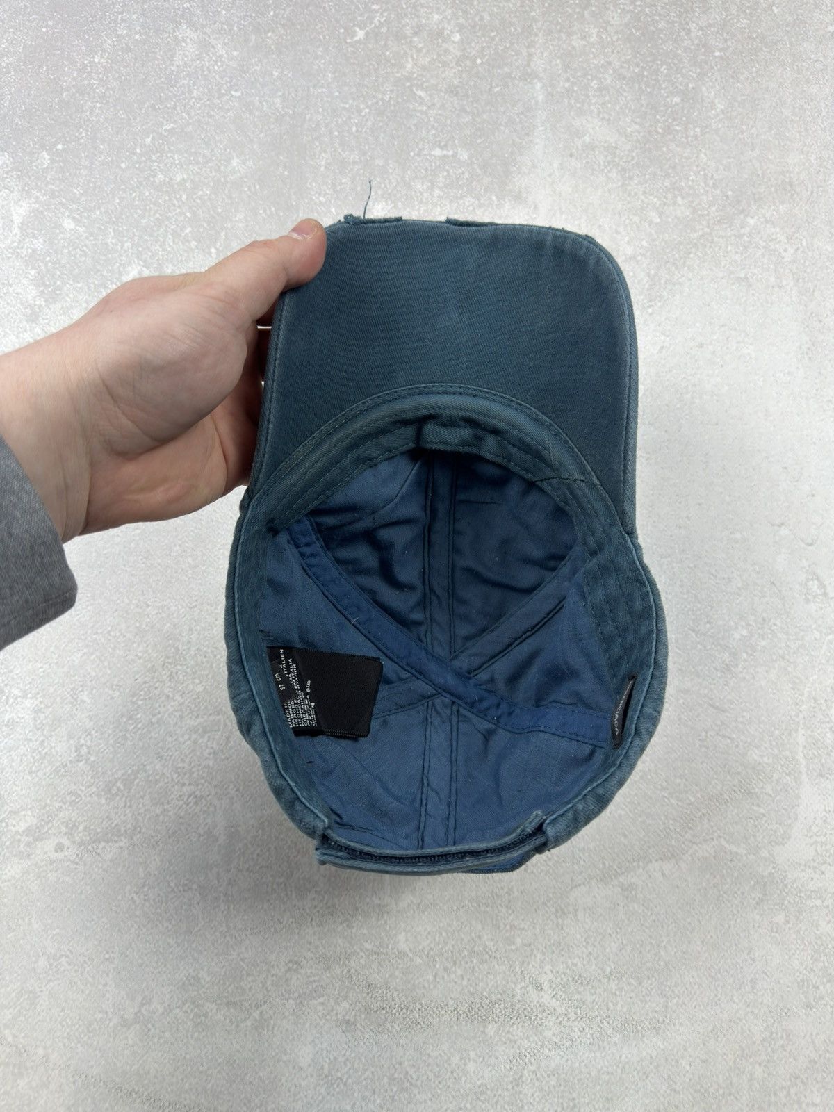 Balenciaga Balenciaga Logo Visor Distressed Blue Cap Y2k Size ONE SIZE - 17 Thumbnail