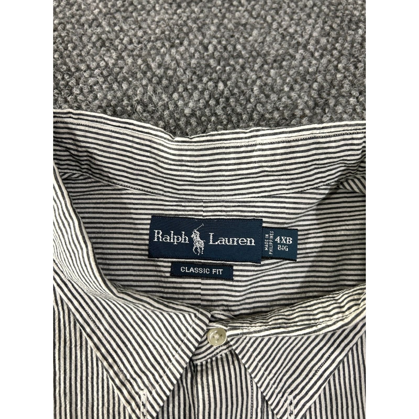 Ralph Lauren Ralph Lauren shirt Mens 4XB blue pony white striped button front classic fit Short Sleeve Button-Up Big & Tall Casual Vintage: No (omit) Size US XXL / EU 58 / 5 - 5 Thumbnail