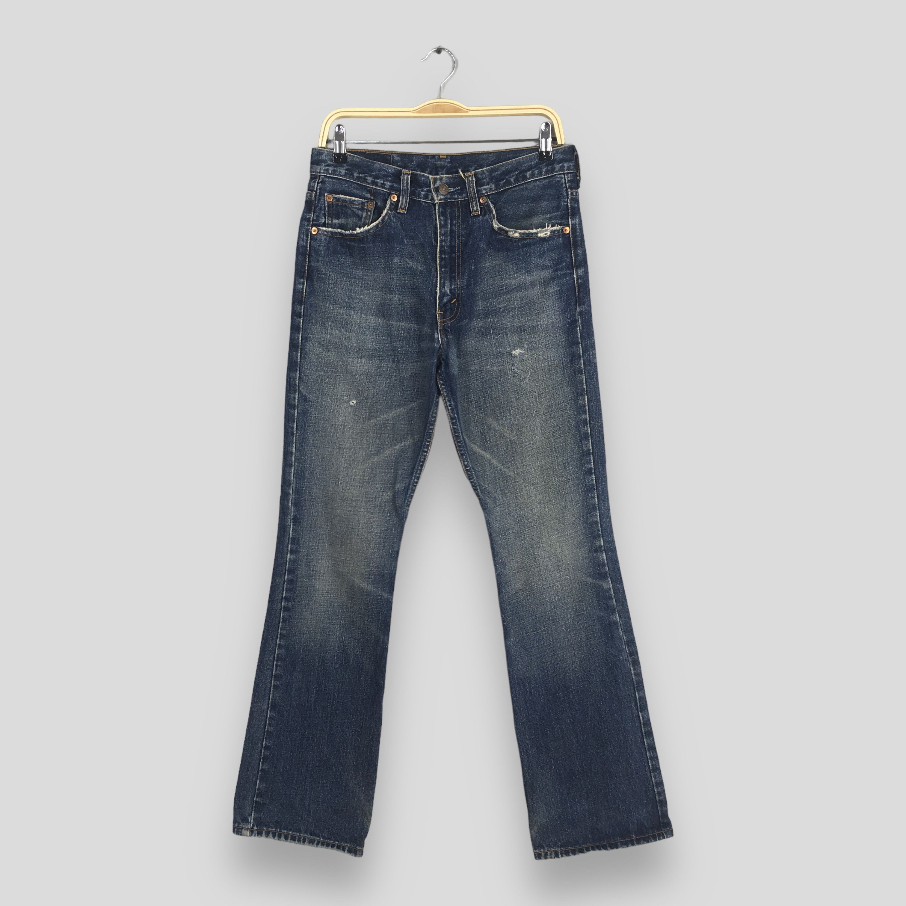 image of Size 29X31 Vintage Levi's 517 Bootcut Flare Jeans in Blue, Men's