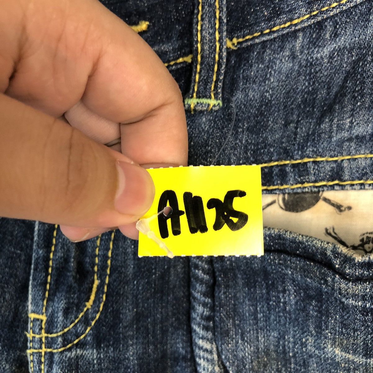 Japanese Brand Candy Robot Blue Distressed Denim Pants #A1125 Size 32" / US 10 / IT 46 - 13 Thumbnail