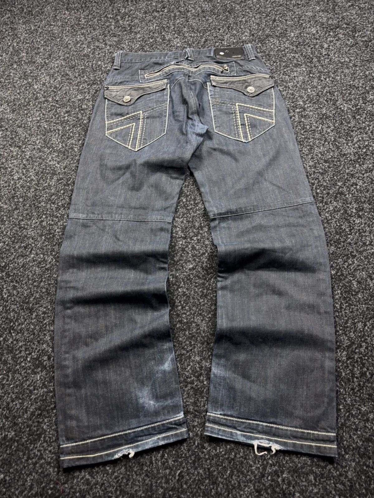 Japanese Brand Y2K Japanese Police G-Star style 00s Retro Dark Denim Jeans Size US 32 / EU 48 - 14 Thumbnail