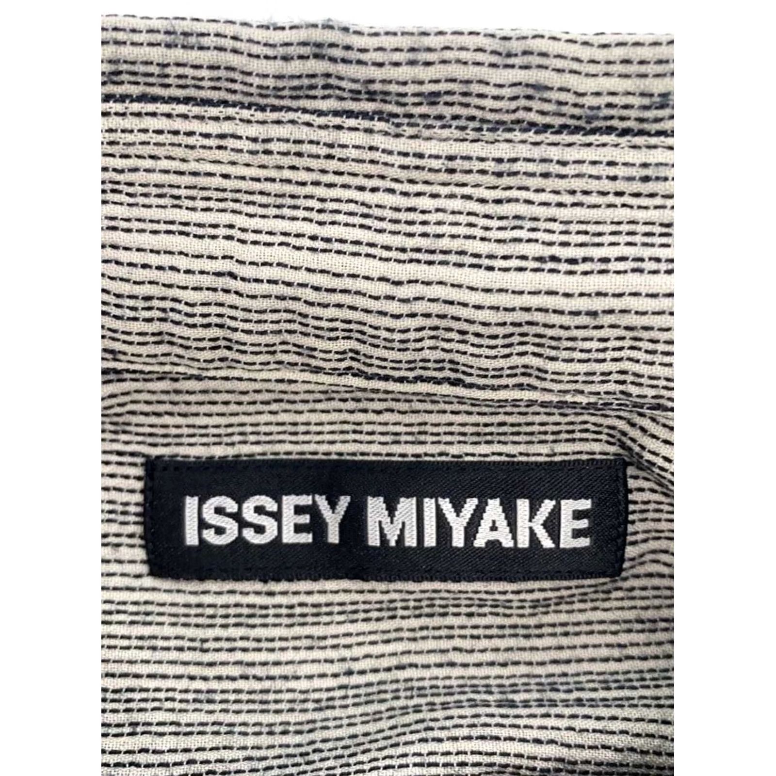 Issey Miyake ISSEY MIYAKE Striped Gray Cotton Long Sleeve Shirt Size 4 Mens Pre-Owned Size US XL / EU 56 / 4 - 3 Thumbnail