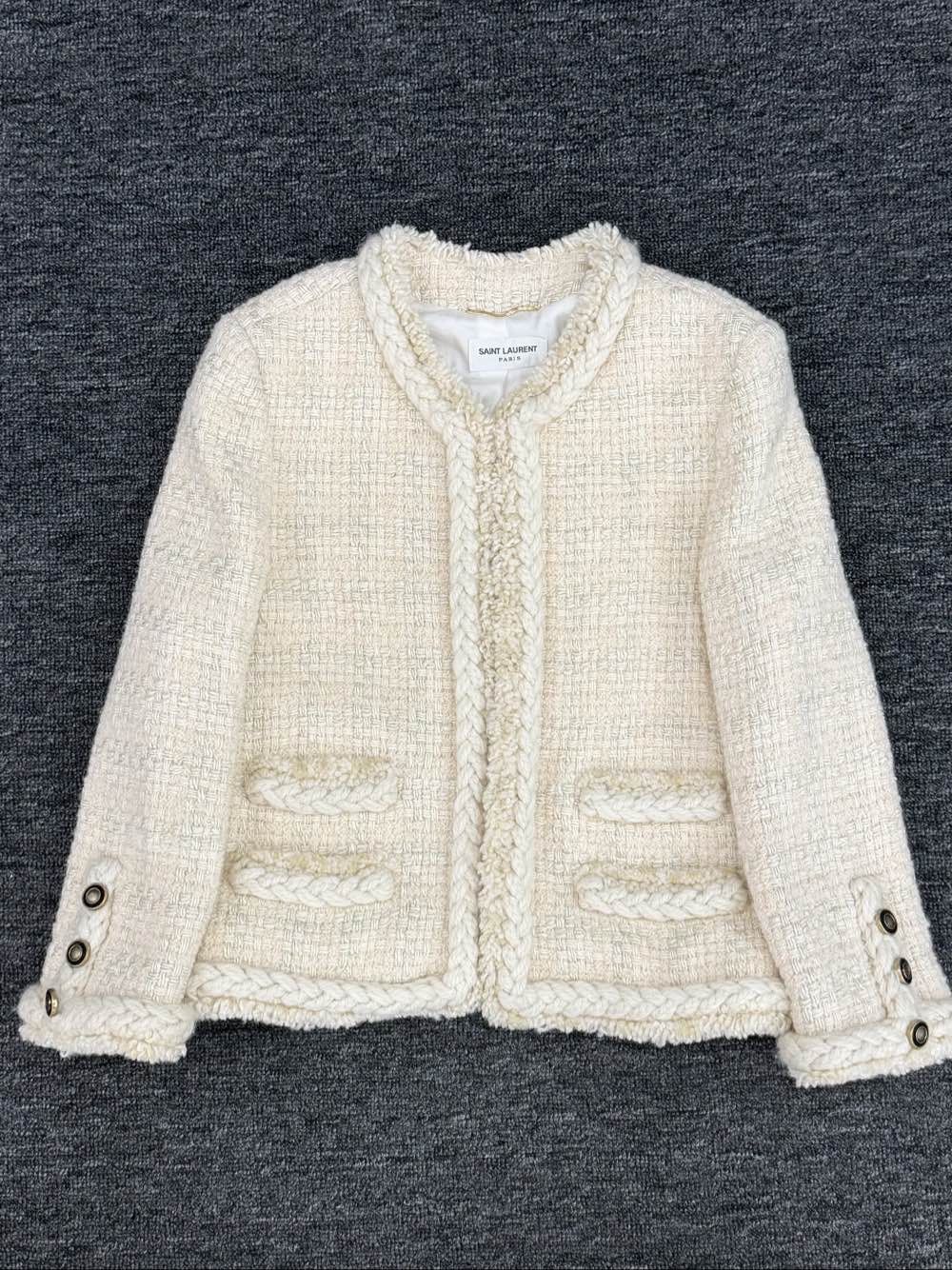 Saint Laurent Paris Saint Laurent Tweed Jacket FR 40 Size M / US 6-8 / IT 42-44 - 1 Thumbnail