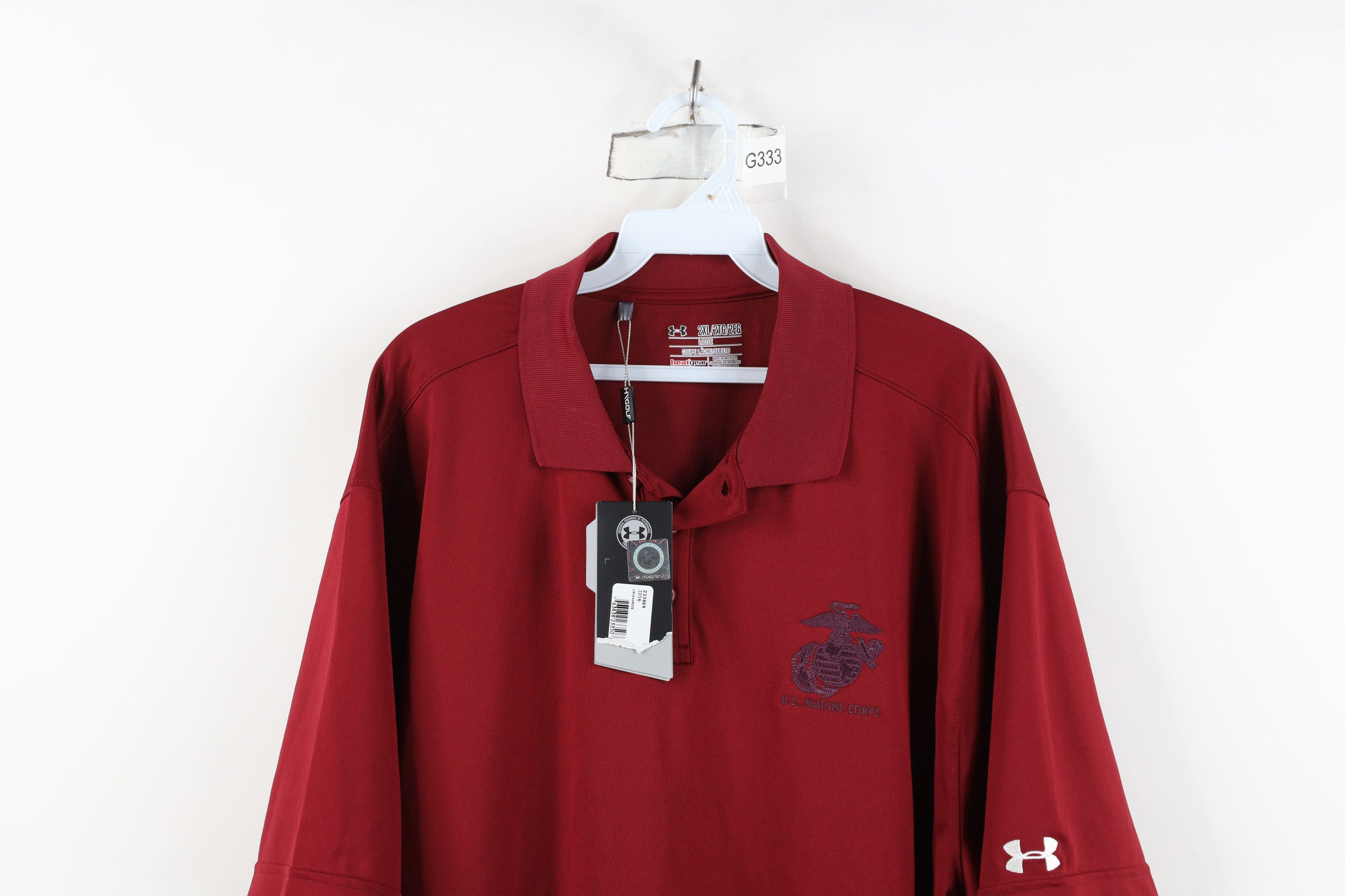 Under Armour New Under Armour Military USMC Marines Golf Polo Shirt Red Size US XXL / EU 58 / 5 - 2 Thumbnail