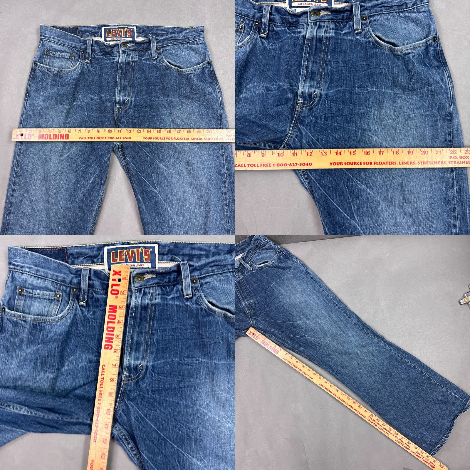 Levi's Levi's 527 Jeans Mens 36x30 Blue Bootcut 5-Pocket Denim Regular Waist 30 Inseam Western Cowboy Visible Faded Washed Out Vintage: No Size US 36 / EU 52 - 9 Thumbnail