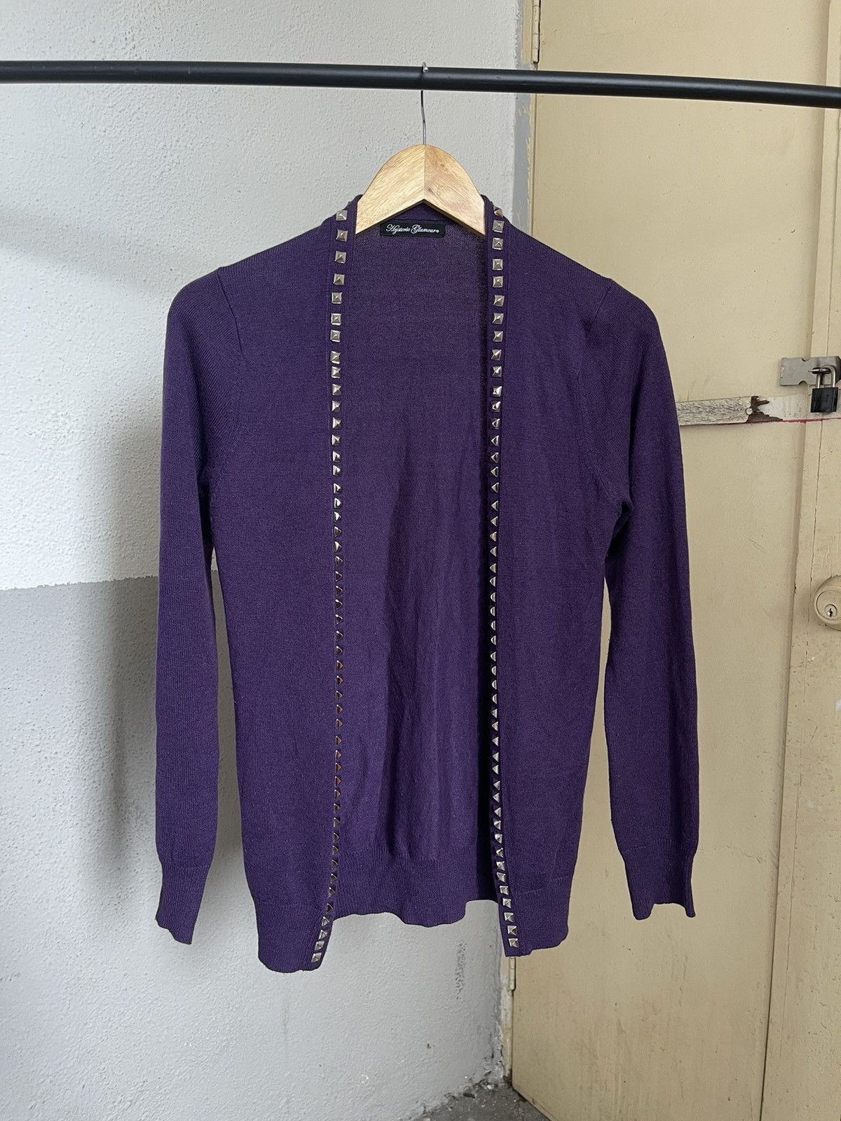 Hysteric Glamour × Japanese Brand Hysteric Glamour Studded Purple Cardigan Size US L / EU 52-54 / 3 - 1 Thumbnail